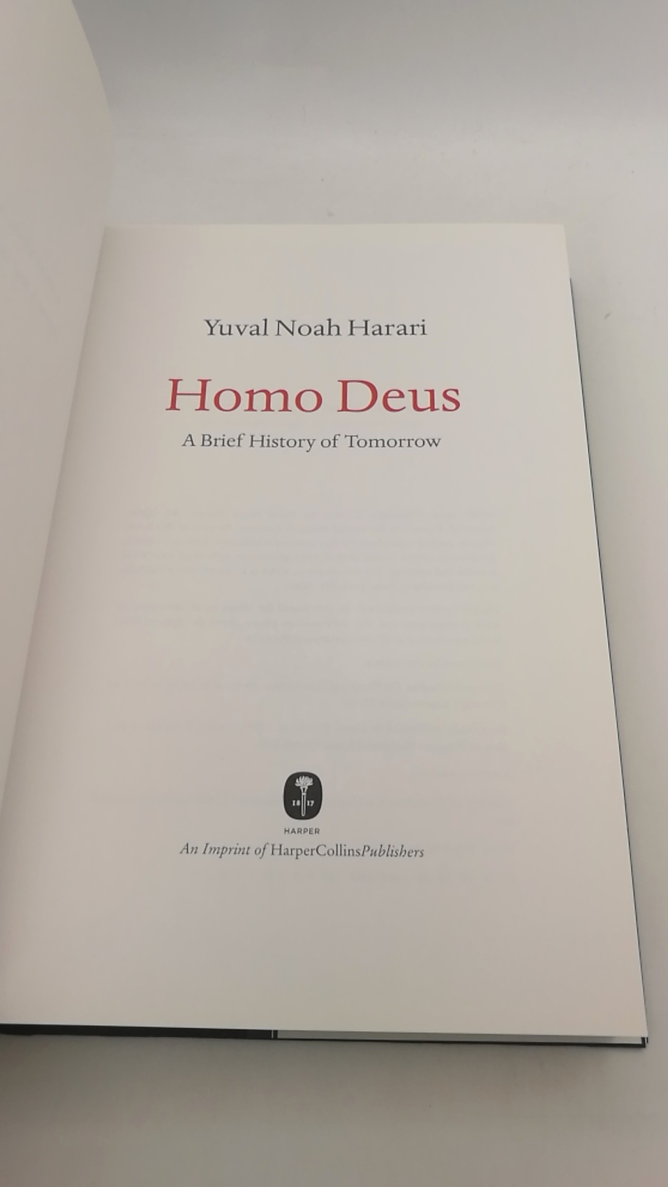 Harari, Yuval Noah: Homo Deus: A Brief History of Tomorrow