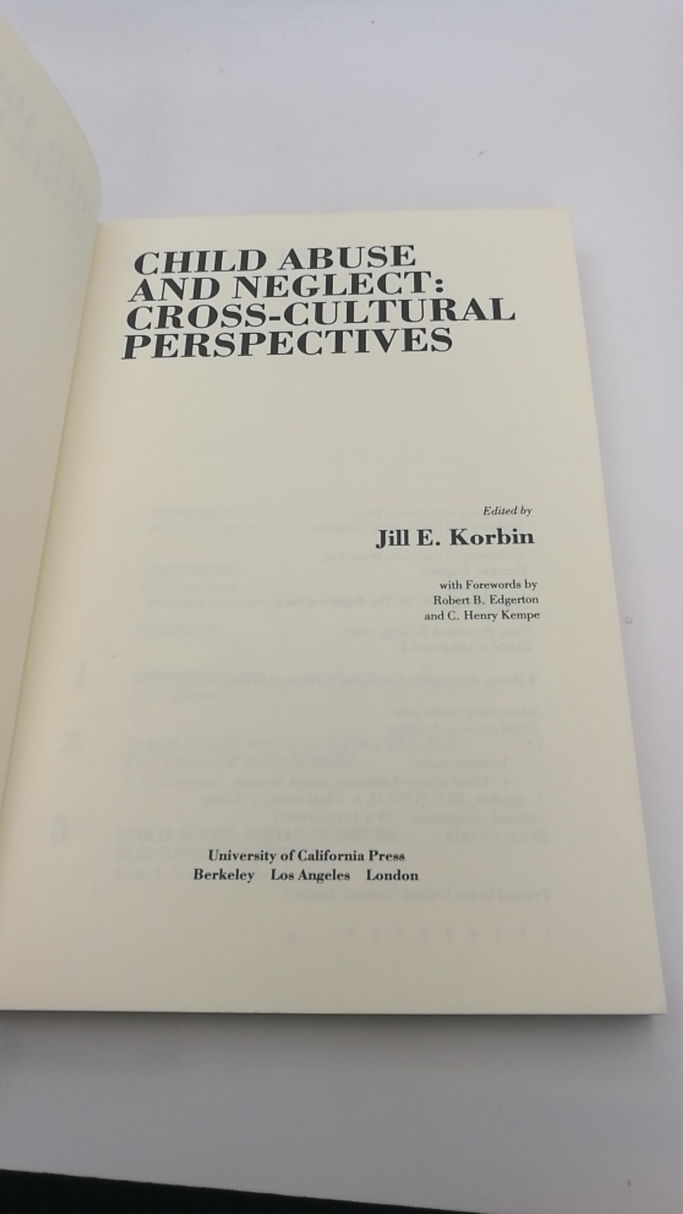 Korbin, Jill E.: Child Abuse and Neglect Cross Cultural Perspectives