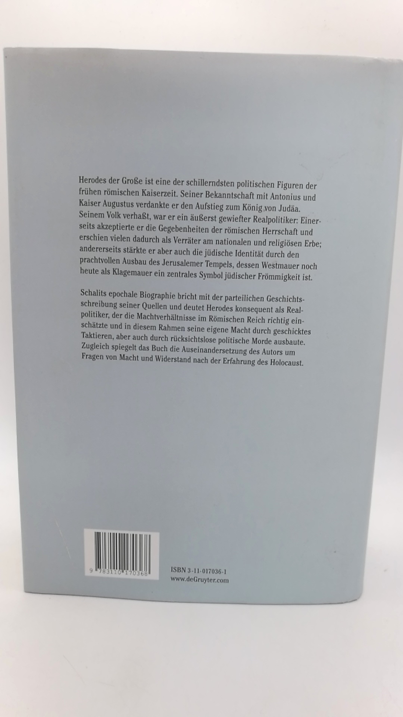 Shalit, Avraham (Verfasser): König Herodes Der Mann und sein Werk / Abraham Schalit. [Die Übers. der hebr. Originalfassung des Werkes wurde von Jehoschua Amir besorgt]