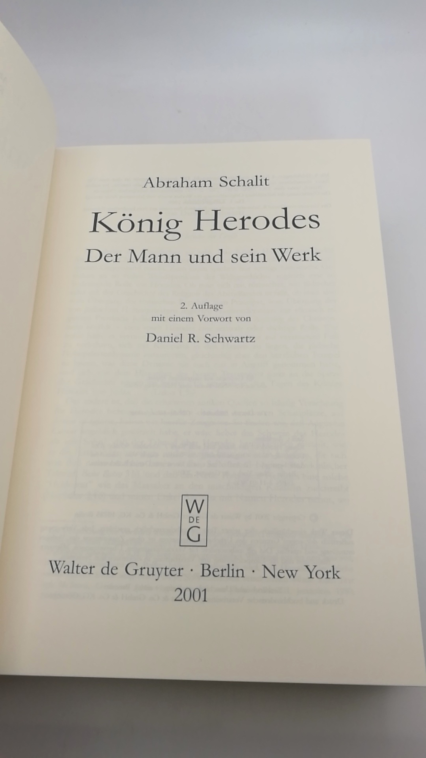 Shalit, Avraham (Verfasser): König Herodes Der Mann und sein Werk / Abraham Schalit. [Die Übers. der hebr. Originalfassung des Werkes wurde von Jehoschua Amir besorgt]