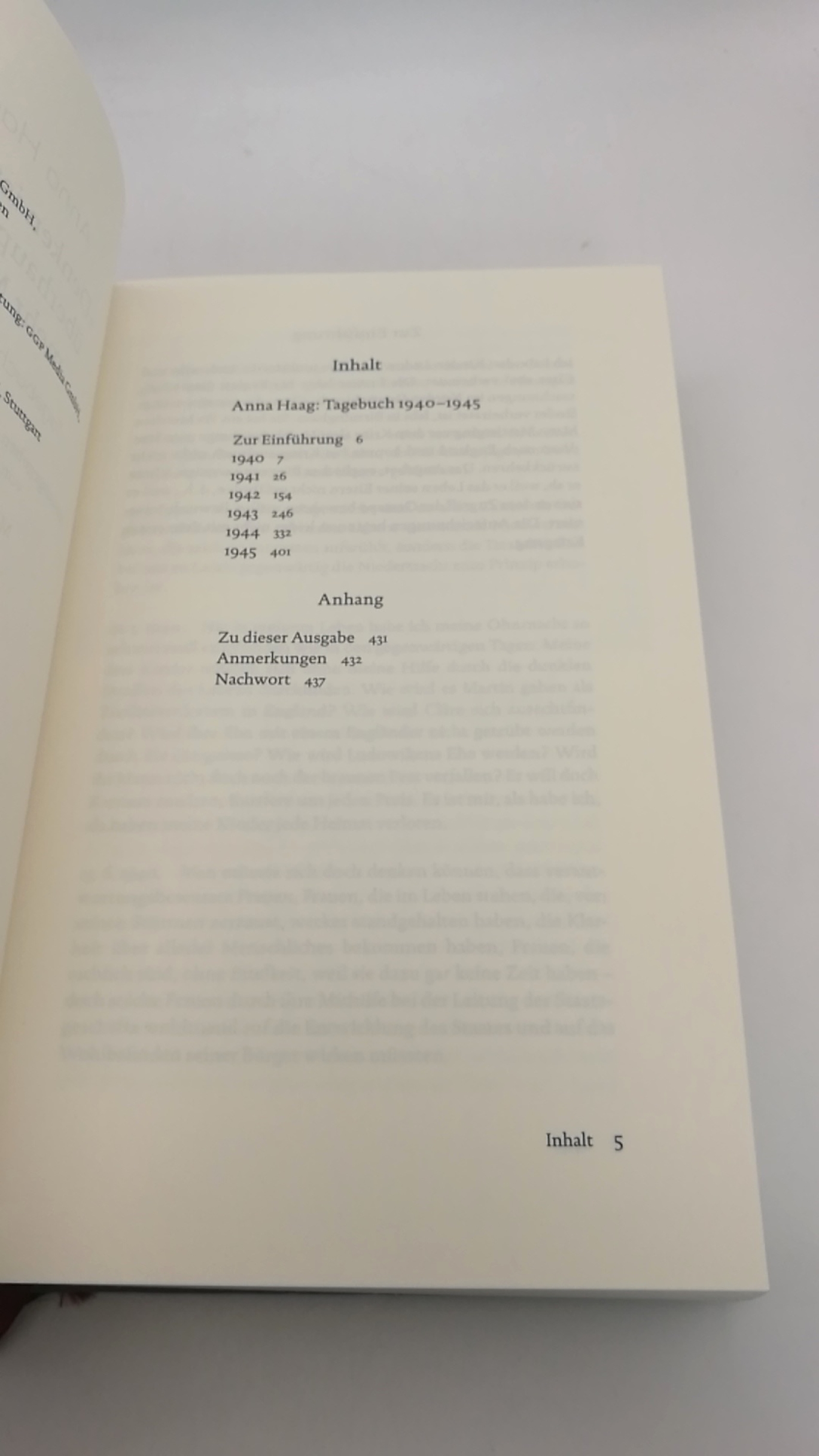 Haag, Anna: "Denken ist heute überhaupt nicht mehr Mode" Tagebuch 1940-1945. Herausgegeben und mit einem Nachwort von Jennifer Holleis