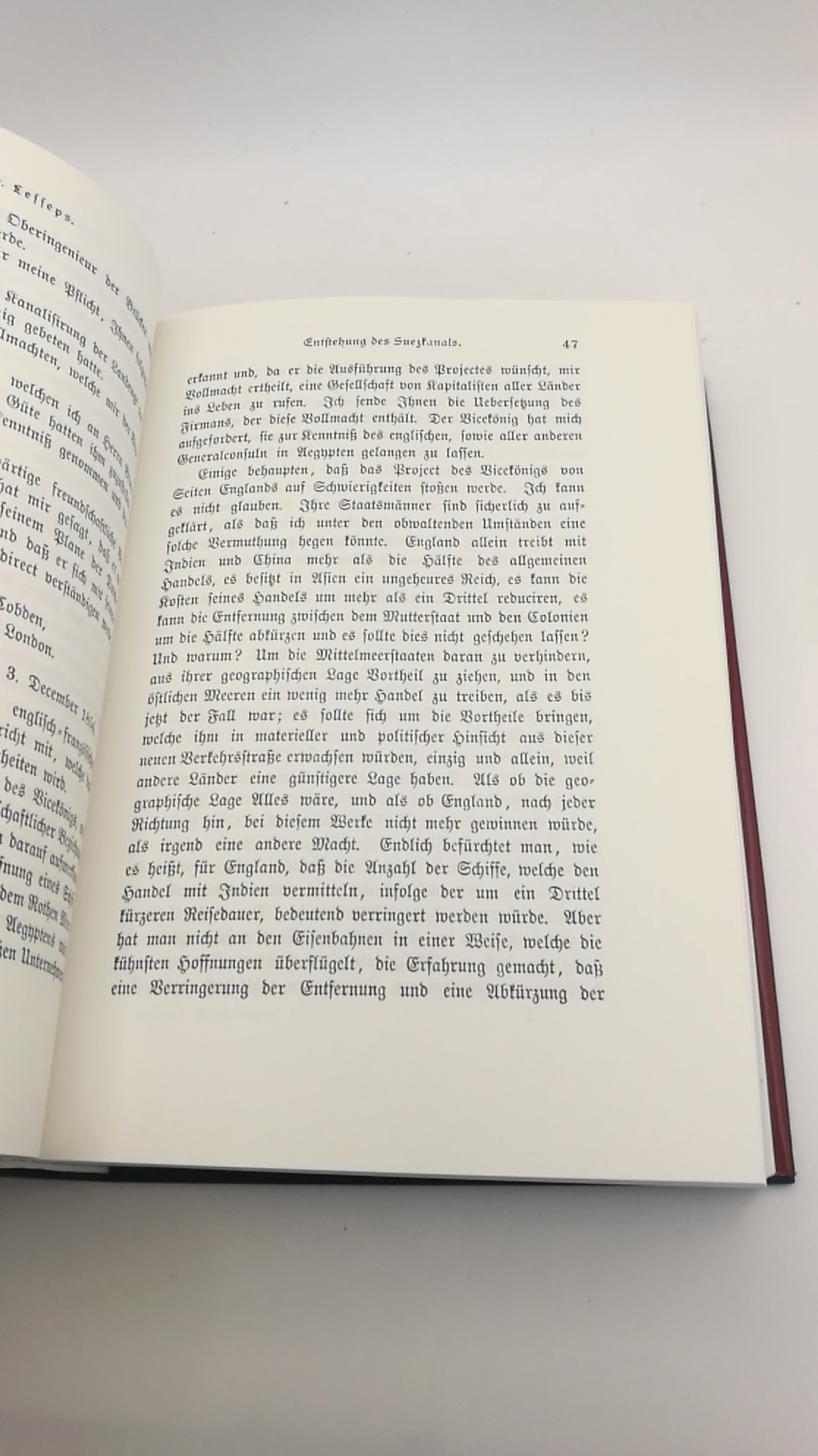 Lesseps, Ferdinand de: Entstehung des Suezkanals 