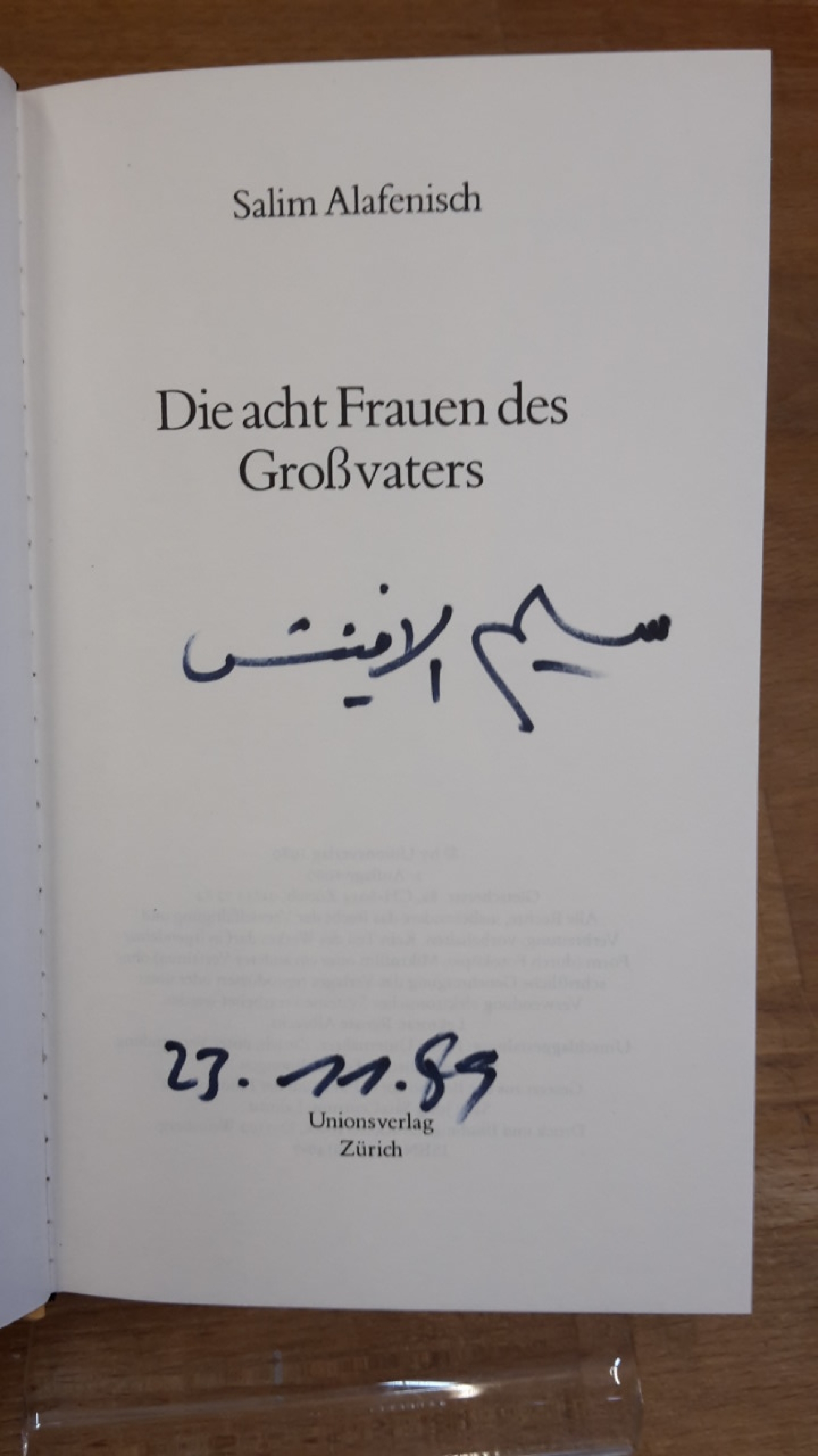 Alafenisch, Salim: Die acht Frauen des Großvaters. Geschichten