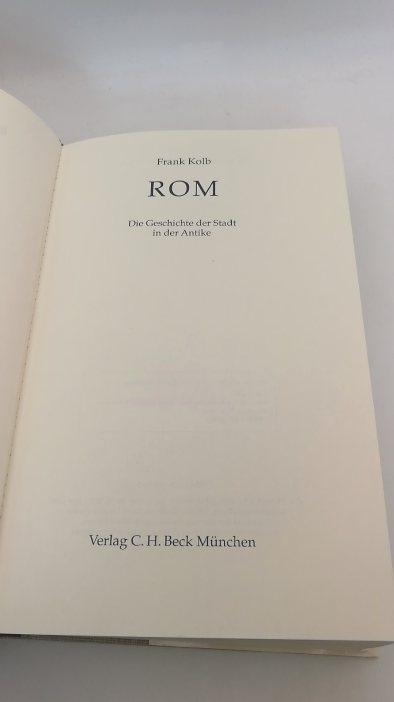 Kolb, Frank: Rom Die Geschichte der Stadt in der Antike