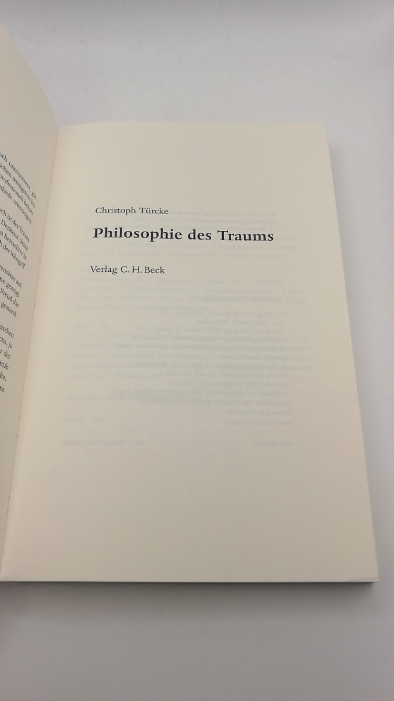 Türcke, Christoph: Philosophie des Traums 