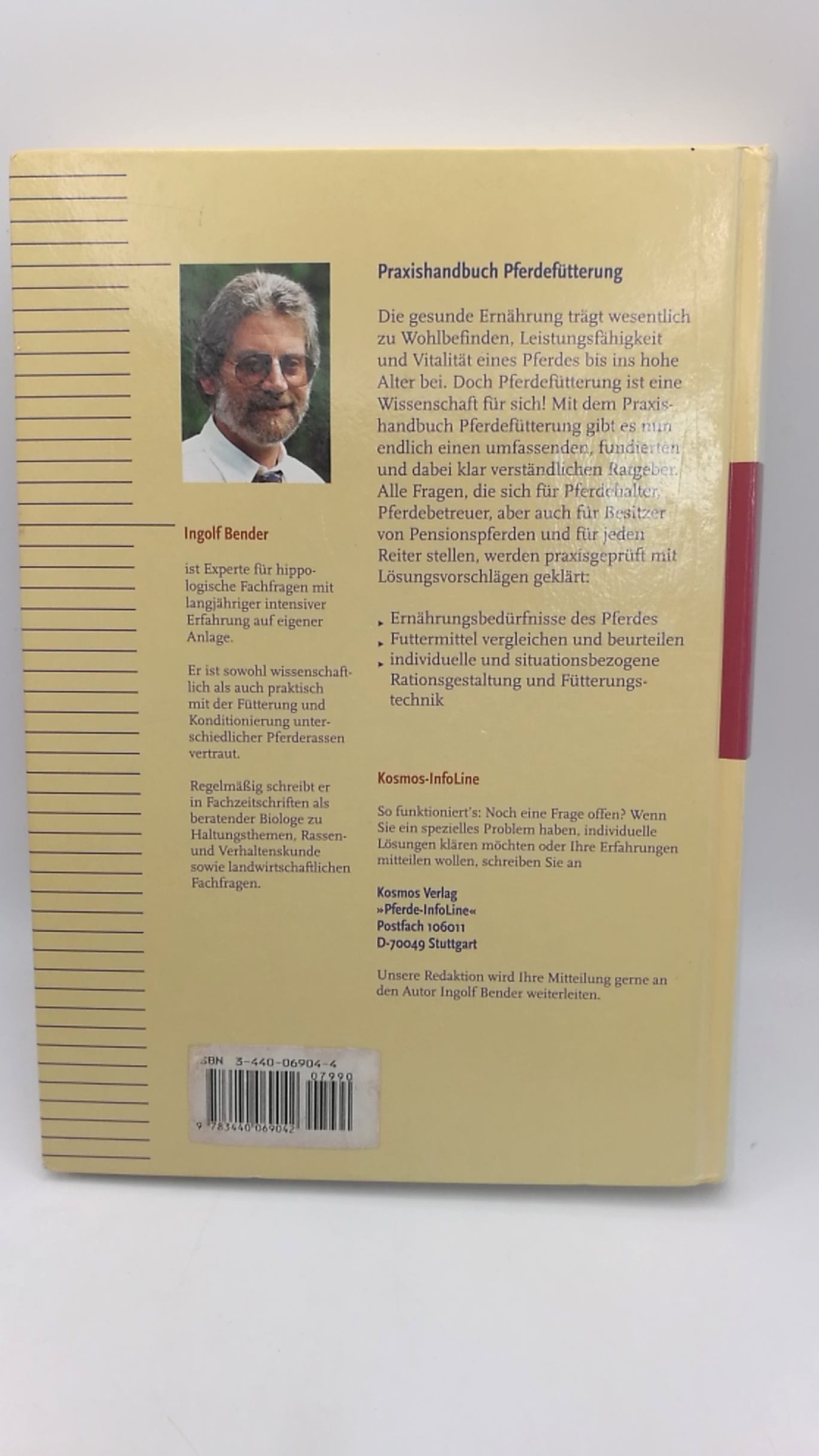 Bender, Ingolf: Praxishandbuch Pferdefütterung Situations- und leistungsgerecht füttern, individuelle Rationen zusammenstellen, Kondition nachhaltig verbessern