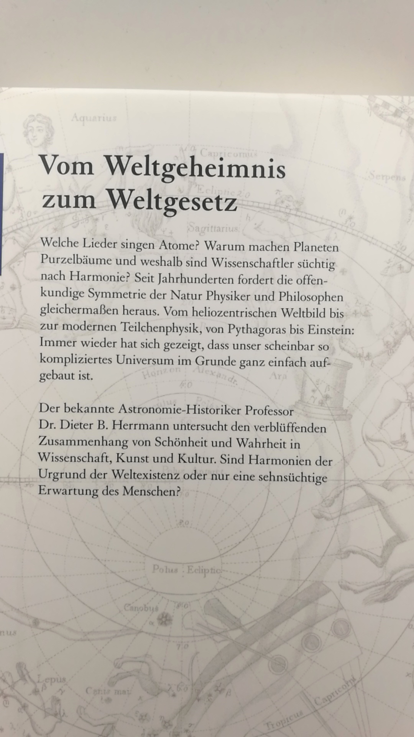 Herrmann, Dieter B.: Die Harmonie des Universums Von der rätselhaften Schönheit der Naturgesetze