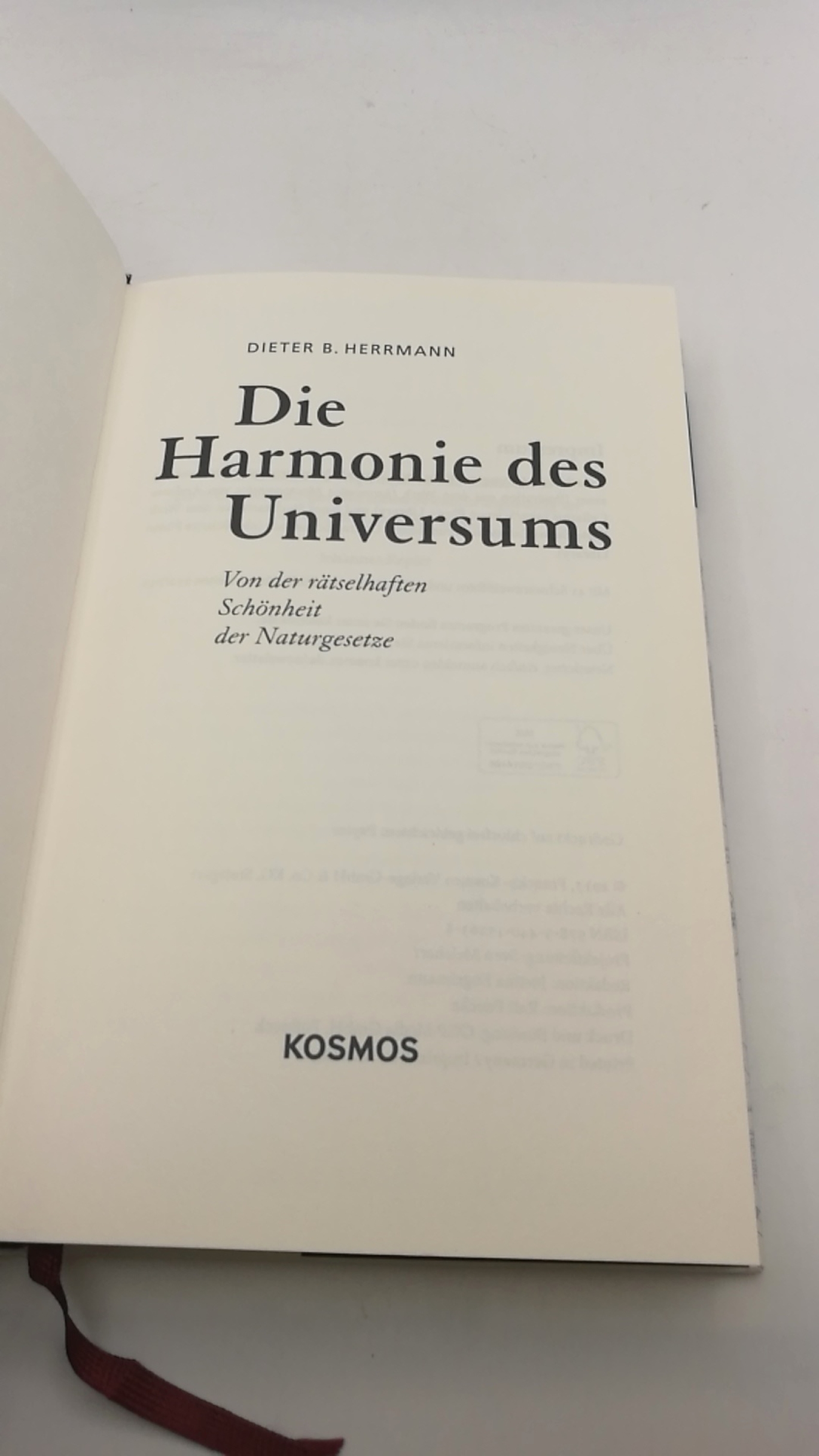 Herrmann, Dieter B.: Die Harmonie des Universums Von der rätselhaften Schönheit der Naturgesetze