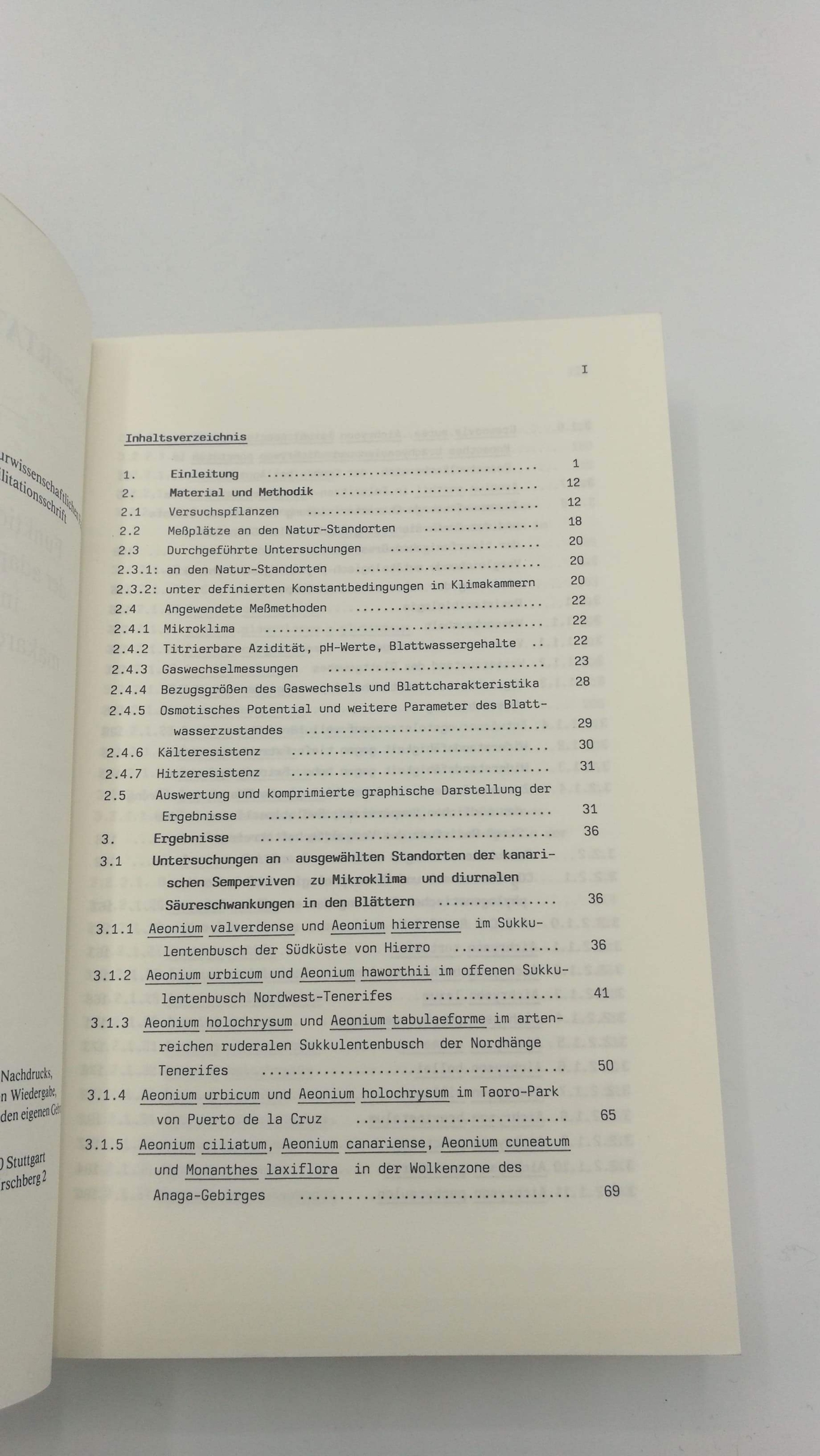 Lösch, Rainer: Funktionelle Voraussetzungen der adaptiven Nischenbesetzung in der Evolution der makaronesischen Semperviven 