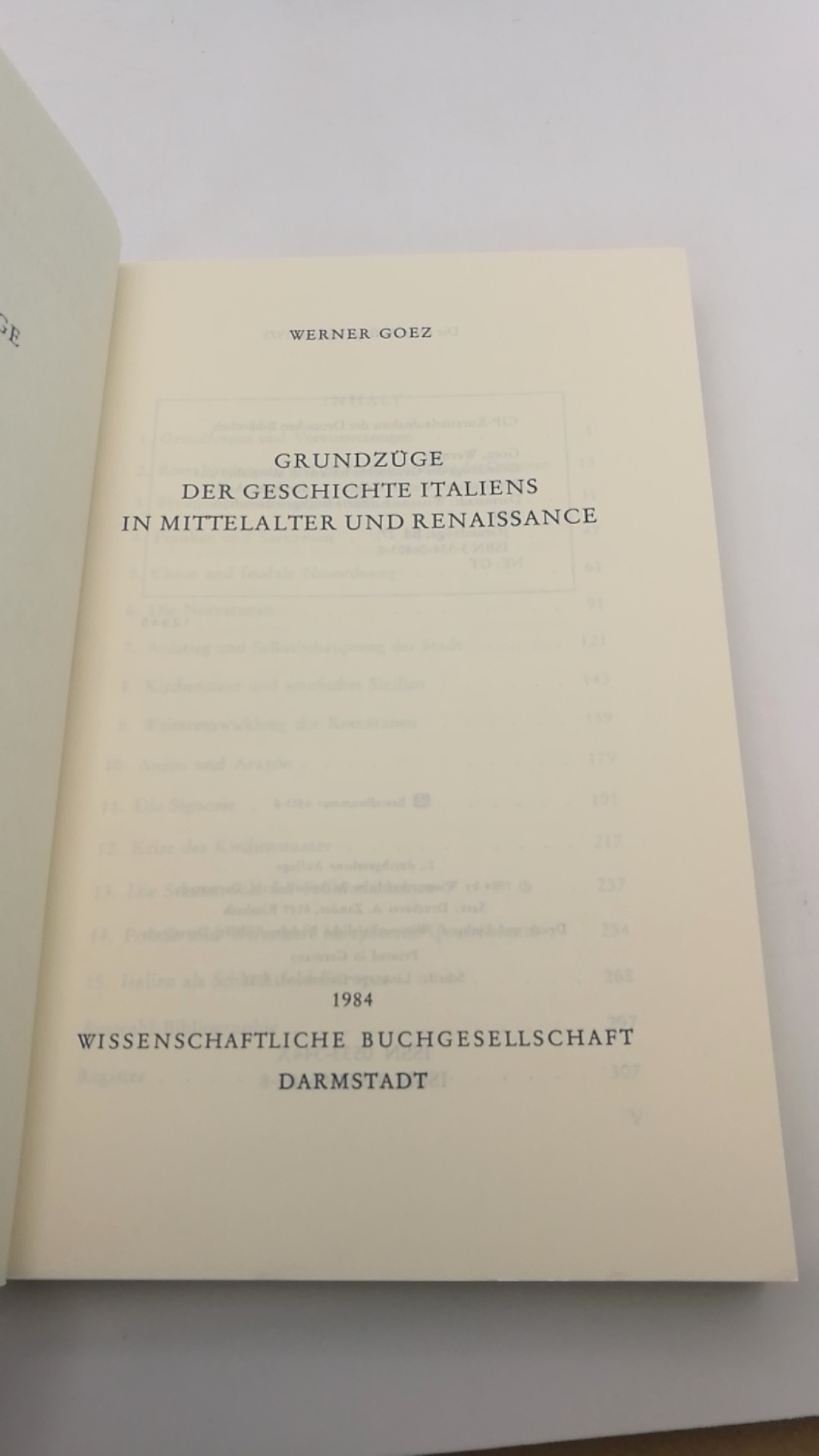 Goez, Werner: Grundzüge der Geschichte Italiens in Mittelalter und Renaissance 