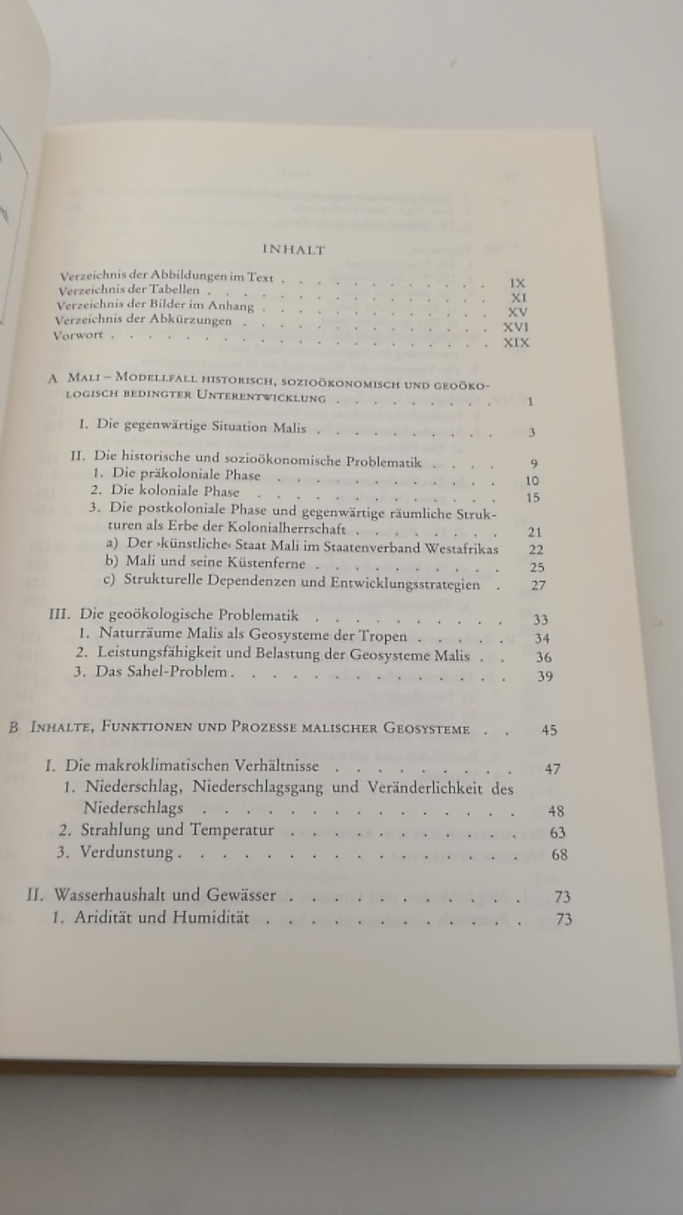 Barth, Hans Karl: Mali Eine geographisce Landeskunde