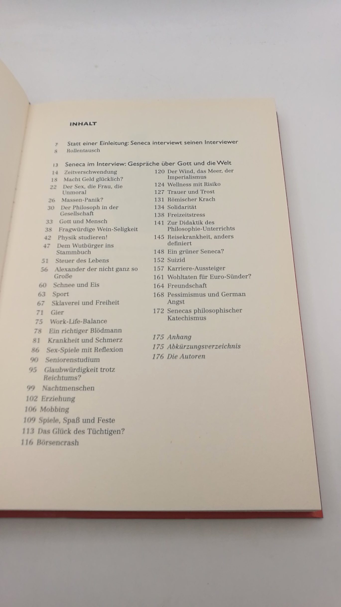 Weeber, Karl-Wilhelm (Verfasser): Auf einen Wein mit Seneca Gespräche über Gott und die Welt