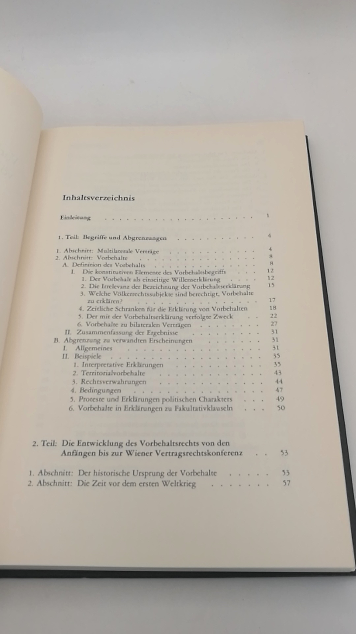 Kühner, Rolf: Vorbehalte zu multilateralen völkerrechtlichen Verträgen Beiträge zum ausländischen öffentlichen Recht und Völkerrecht; Bd. 91