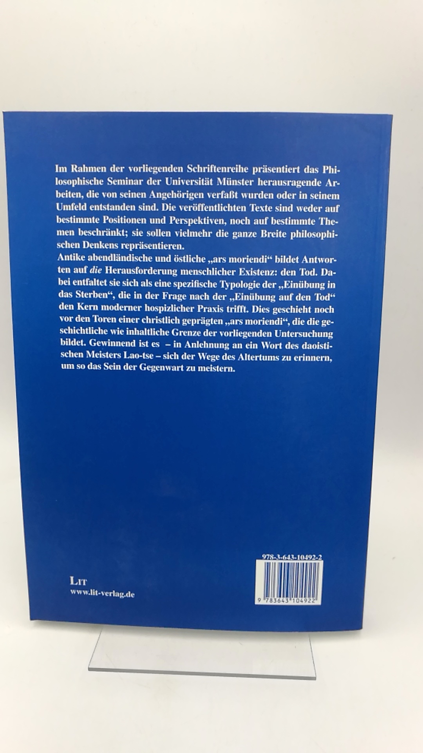 Stähli, Andreas: Antike philosophische ARS MORIENDI und ihre Gegenwart in der Hospizpraxis 