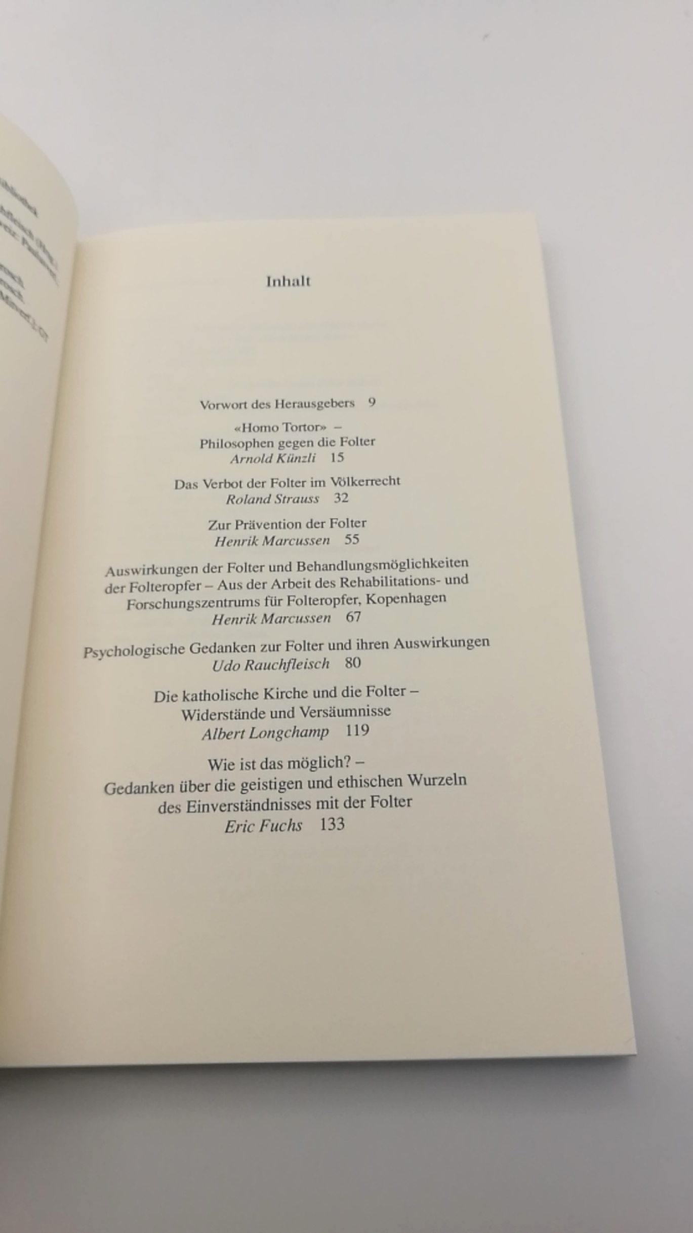 Rauchfleisch, Udo (Herausgeber): Folter Gewalt gegen Menschen