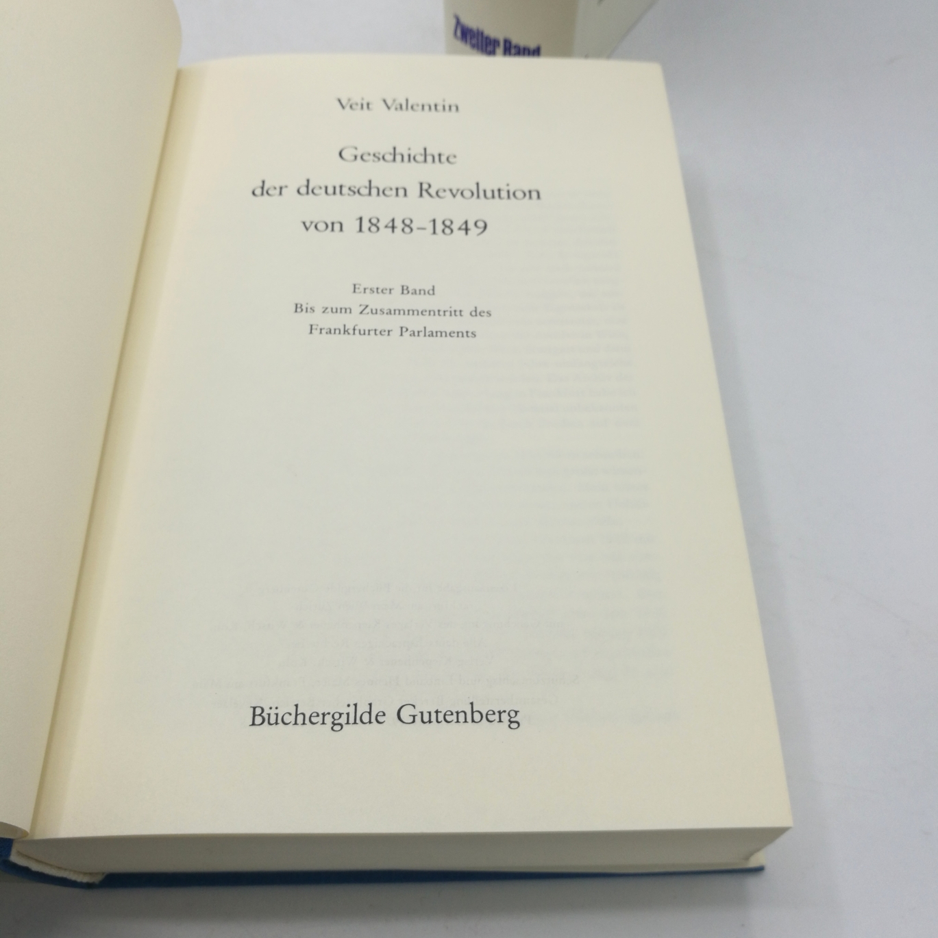 Valentin, Veit: Geschichte der deutschen Revolution von 1848 - 1849. Band 1+2 (=vollst.) 