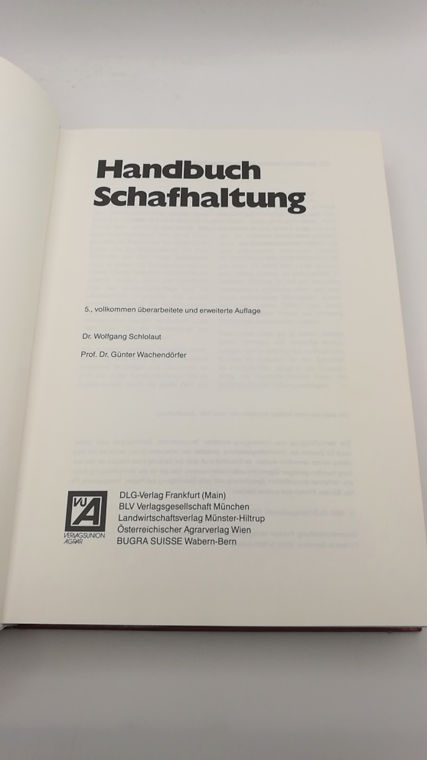 Schlolaut, Wolfgang: Handbuch Schafhaltung 