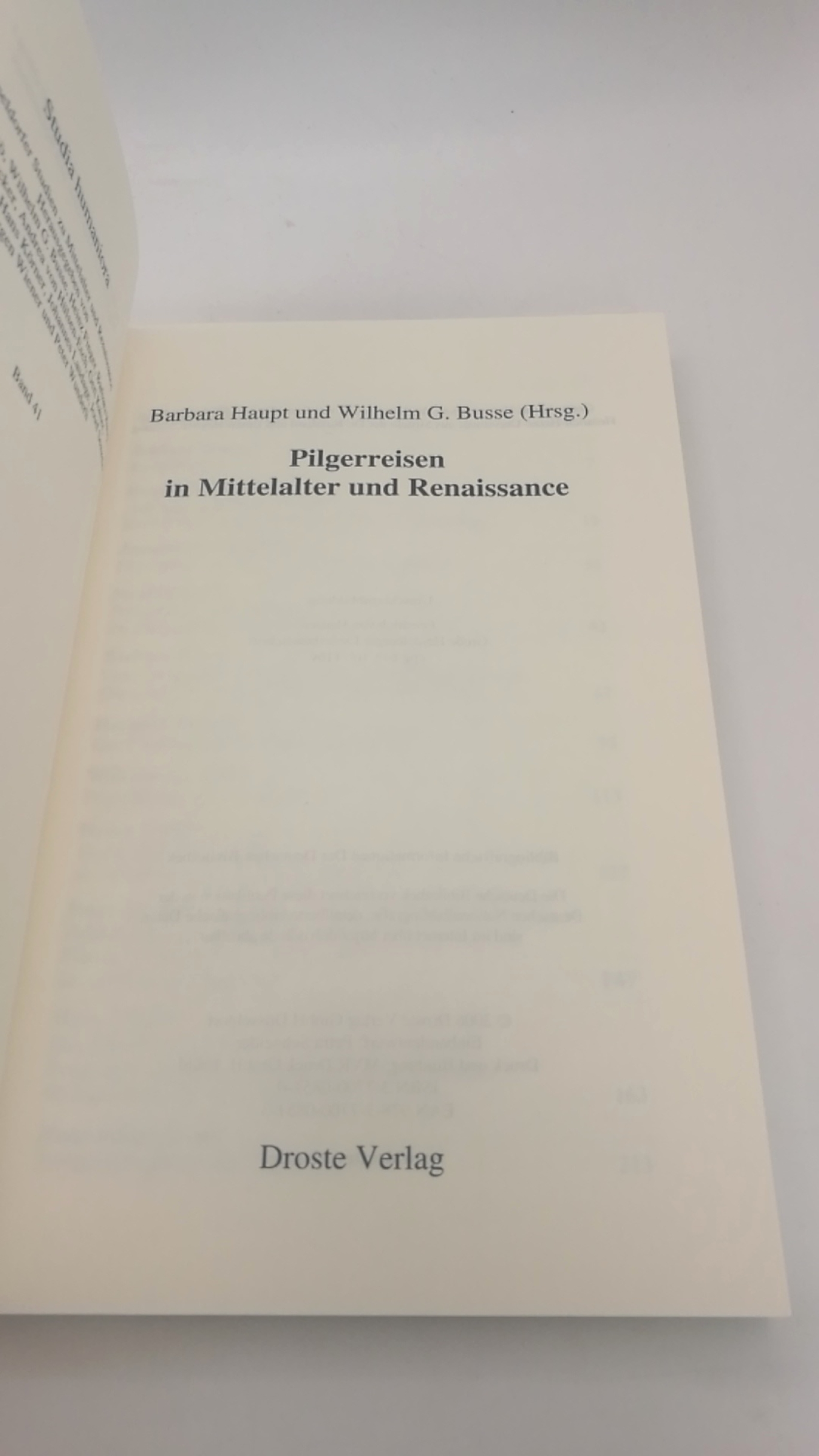 Haupt, Barbara (Herausgeber): Pilgerreisen in Mittelalter und Renaissance / Barbara Haupt und Wilhelm G. Busse (Hrsg.) 