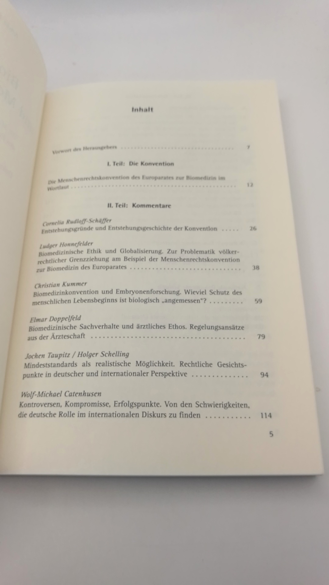 Eser, Albin (Herausgeber): Biomedizin und Menschenrechte Die Menschenrechtskonvention des Europarates zur Biomedizin; Dokumentation und Kommentare