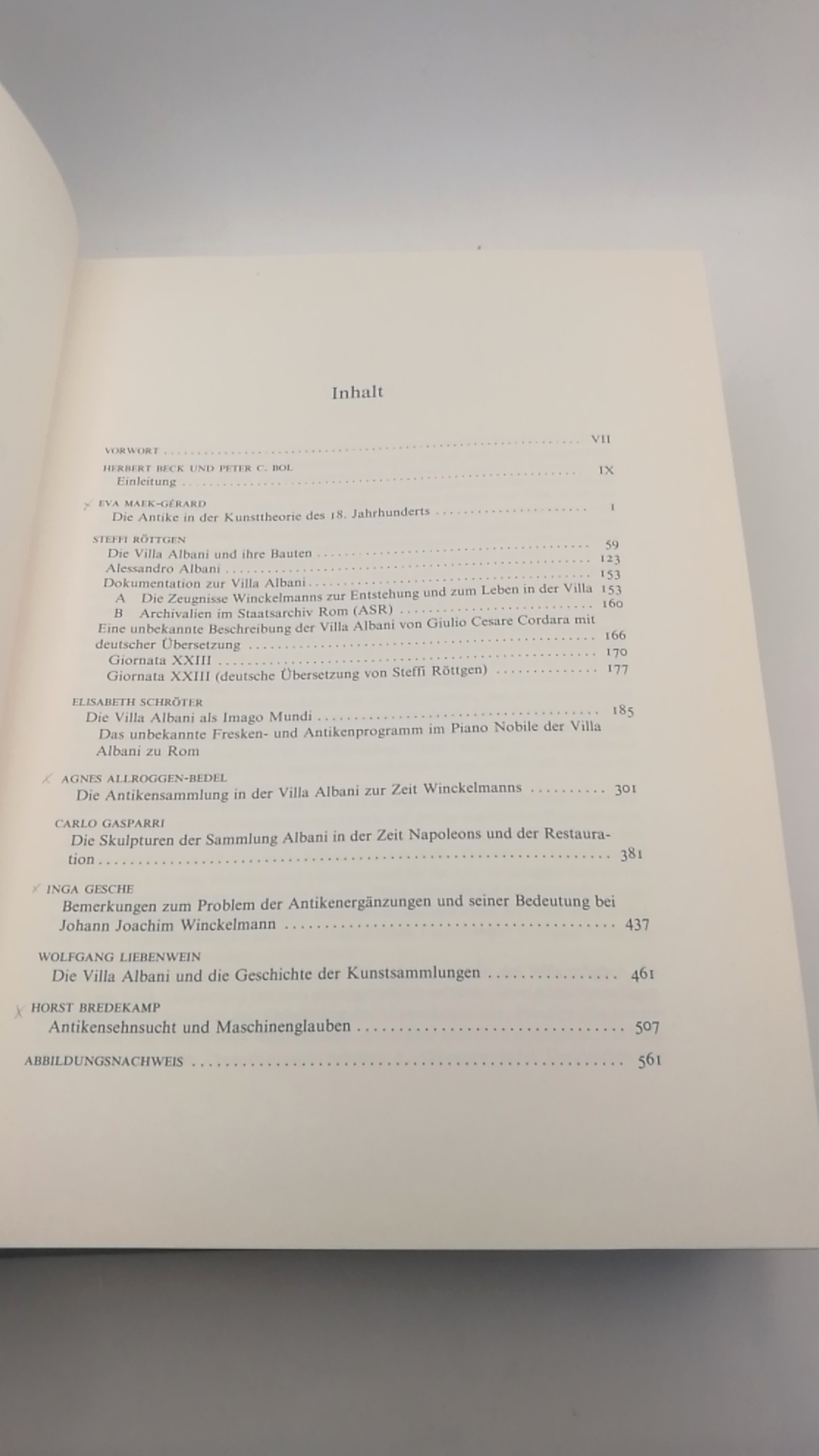 Beck, Herbert (Herausgeber): Forschungen zur Villa Albani Antike Kunst und die Epoche der Aufklärung