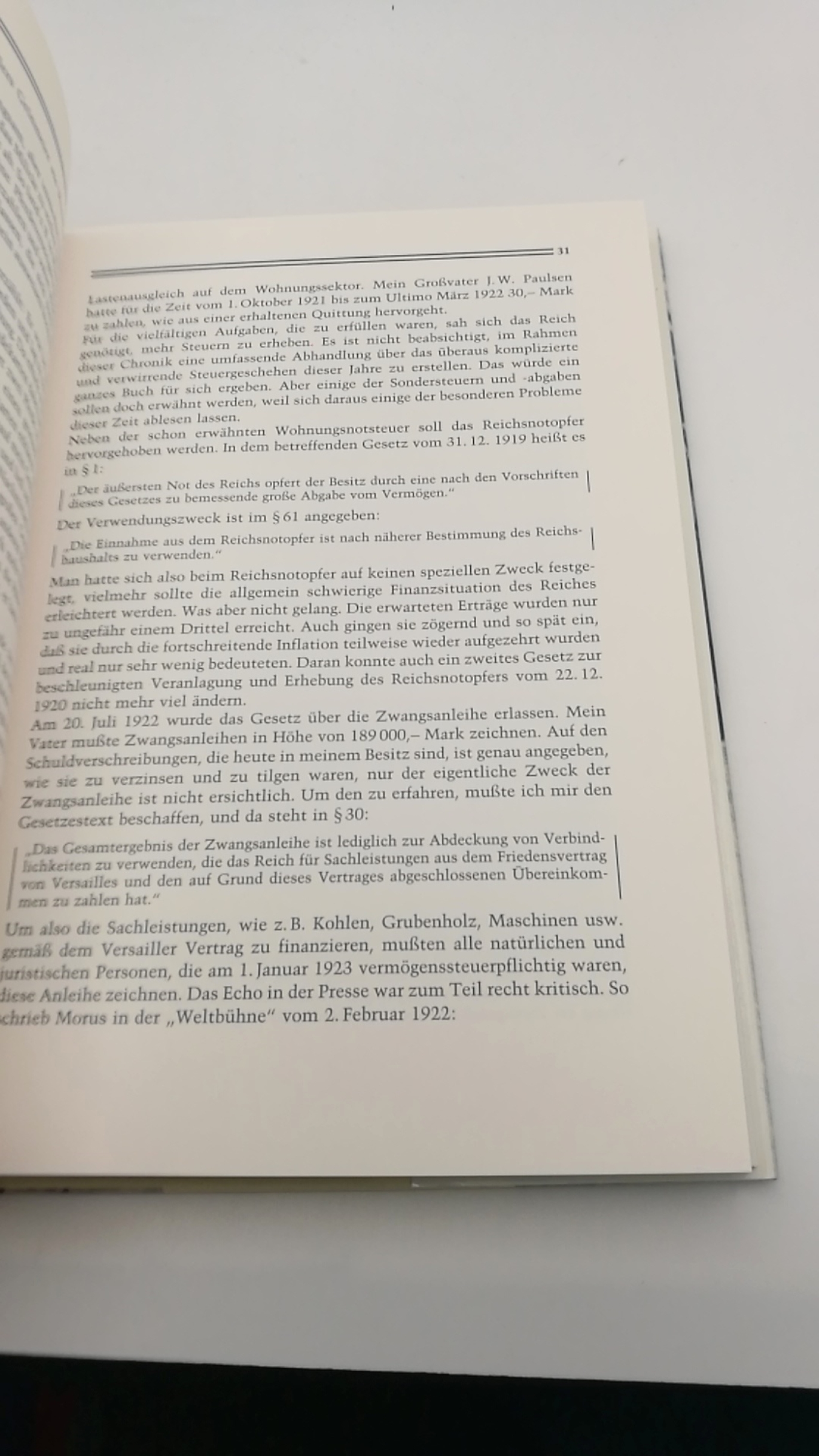 Thomsen, Johann Wilhelm (Verfasser): Landleben In der Weimarer Republik / Johann Wilhelm Thomsen