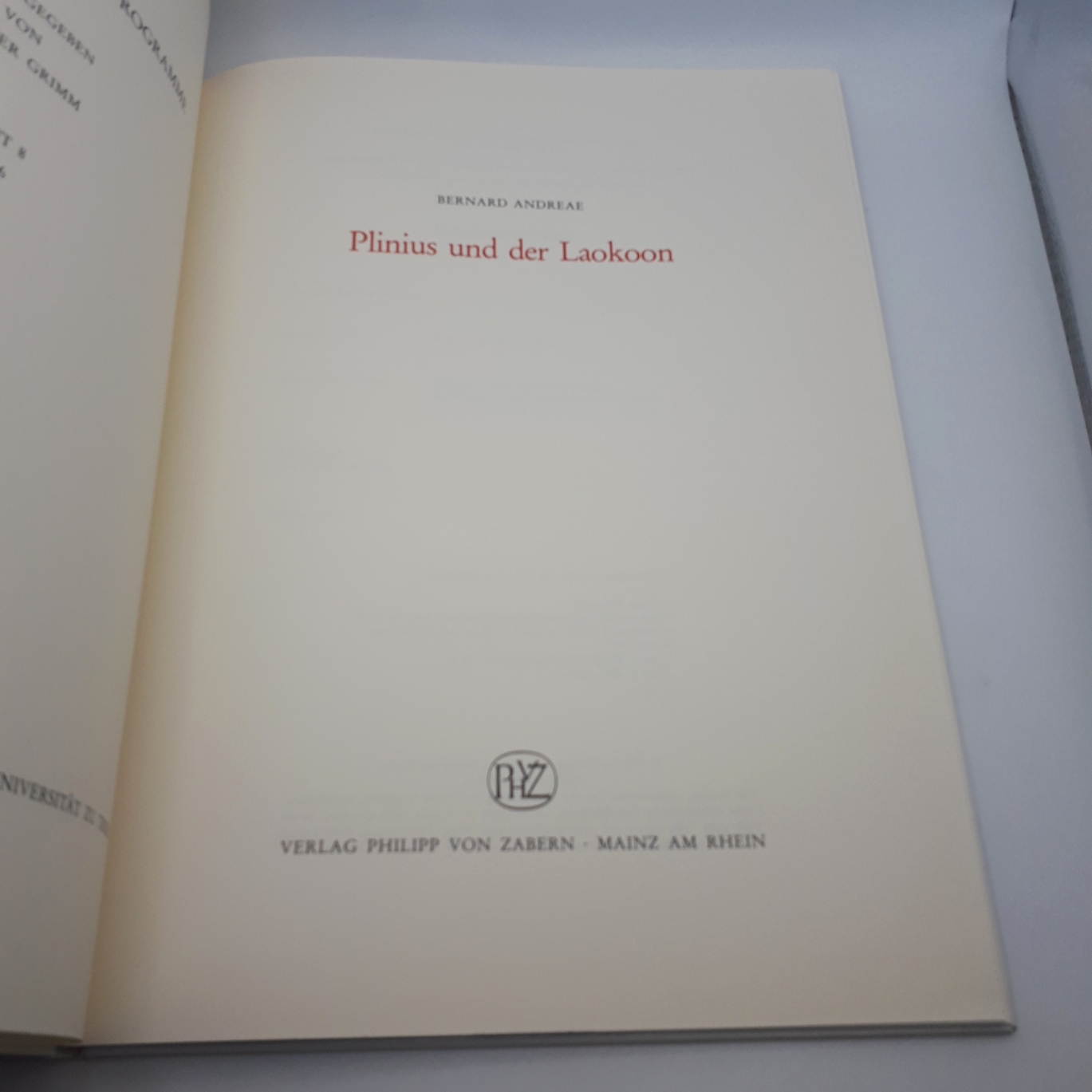 Andreae, Bernard: Plinius und der Laokoon 