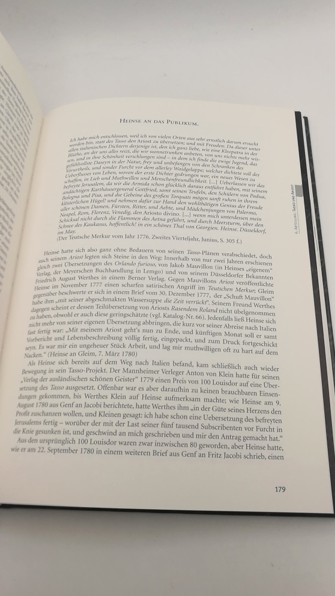 Frankhäuser, Gernot (Herausgeber): Wilhelm Heinse und seine Bibliotheken Ausstellung der Stadt Aschaffenburg und der Hofbibliothek Aschaffenburg in den Räumen der Städtischen Museen in Schloß Johannisburg: 10.05. - 06.07.2003; Ausstellung der Stadtbibliot