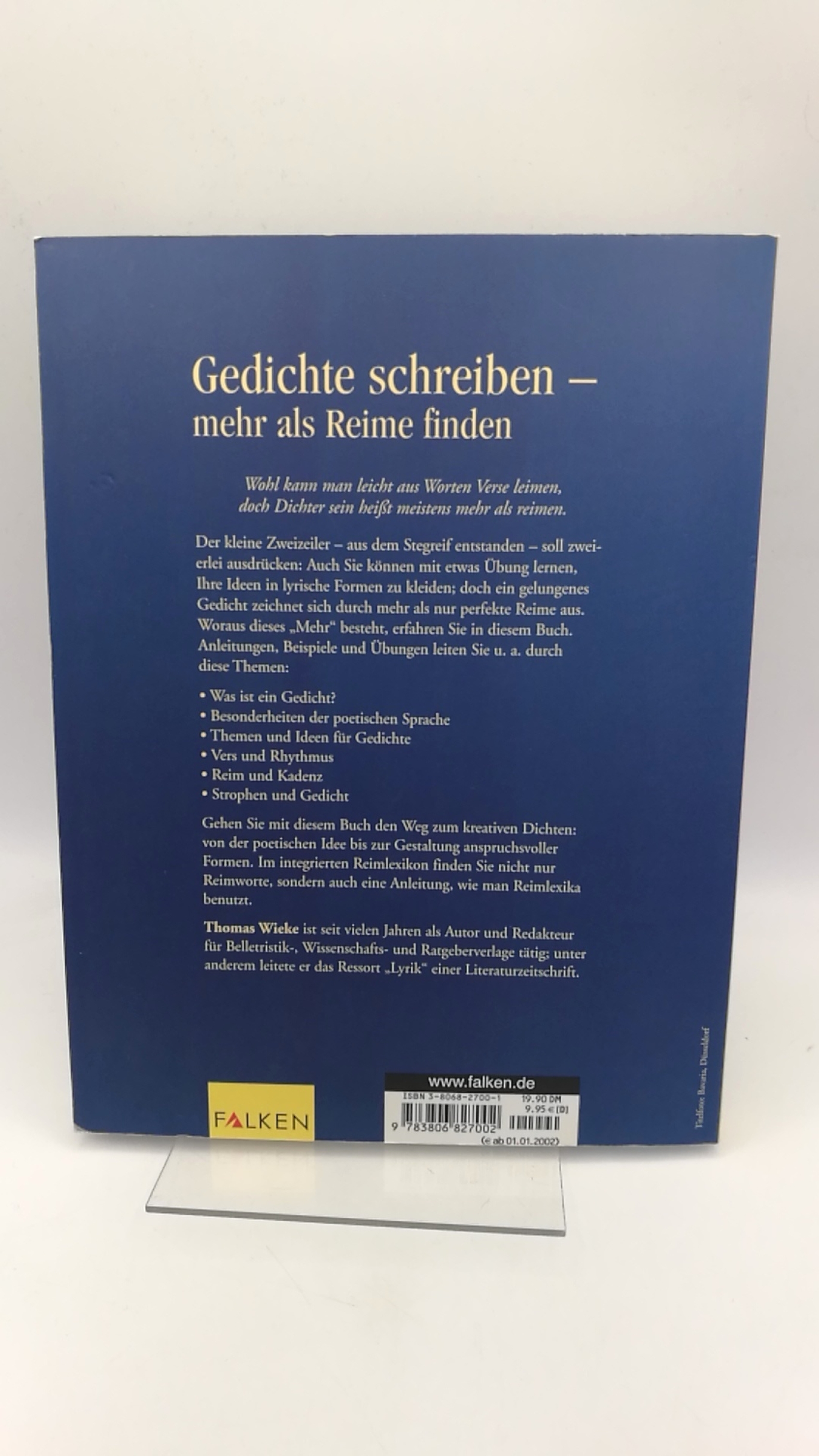 Wieke, Thomas: Kreativ schreiben: Gedichte eine praktische Vers- und Reimschule; mit Reimlexikon