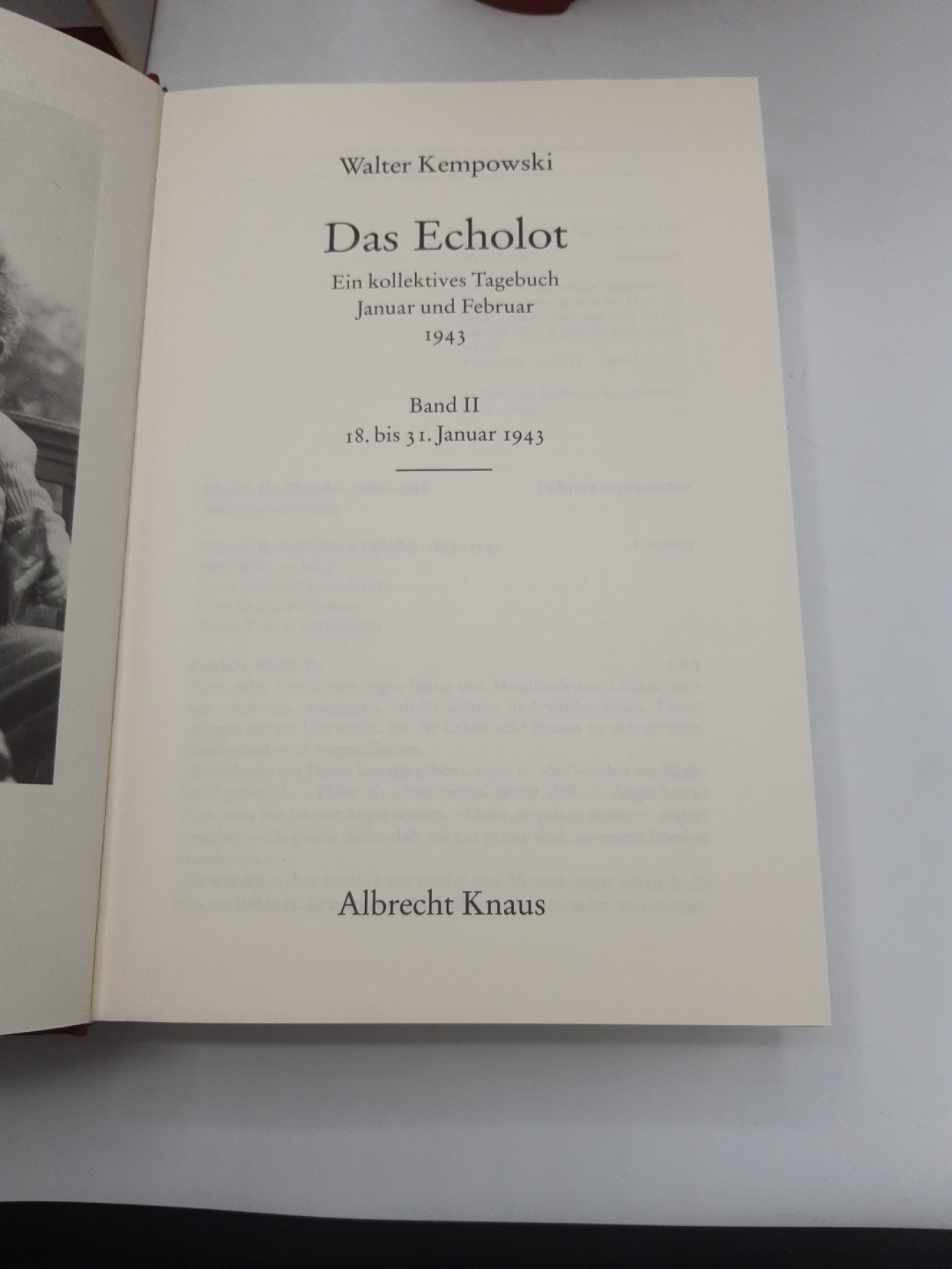 Kempowski, Walter: Das Echolot. 4 Bände im Orig.-Schuber Ein kollektives Tagebuch