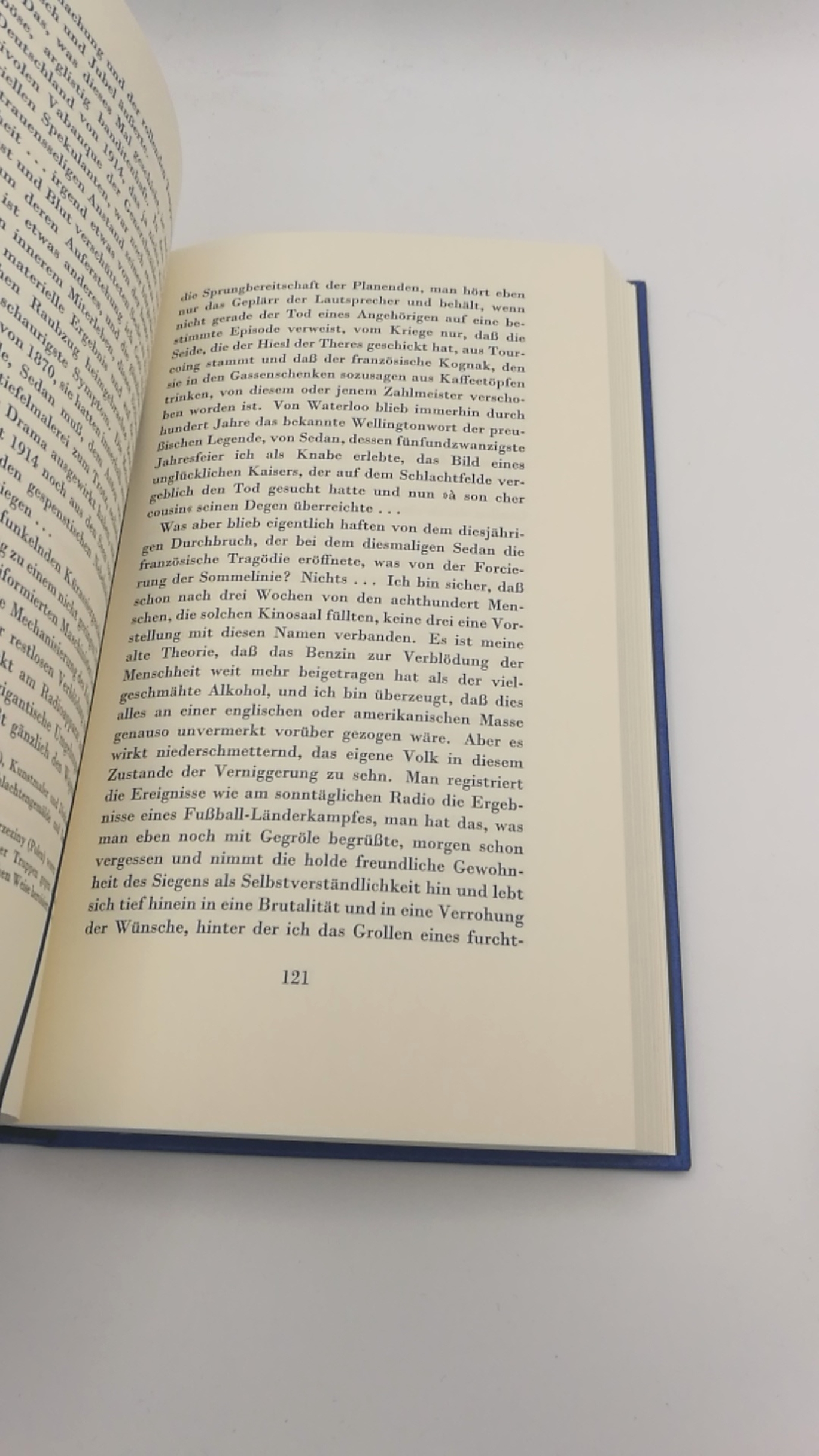 Friedrich Reck: Tagebuch eines Verzweifelten. Mit einem biographischen Essay von Christine Zeile. Vorzugsausgabe, gebunden in kobaltblaues Leder. 4. Serie der Anderen Bibliothek "AB 109–144". Schwarze, goldgeprägte Rückenschildchen.