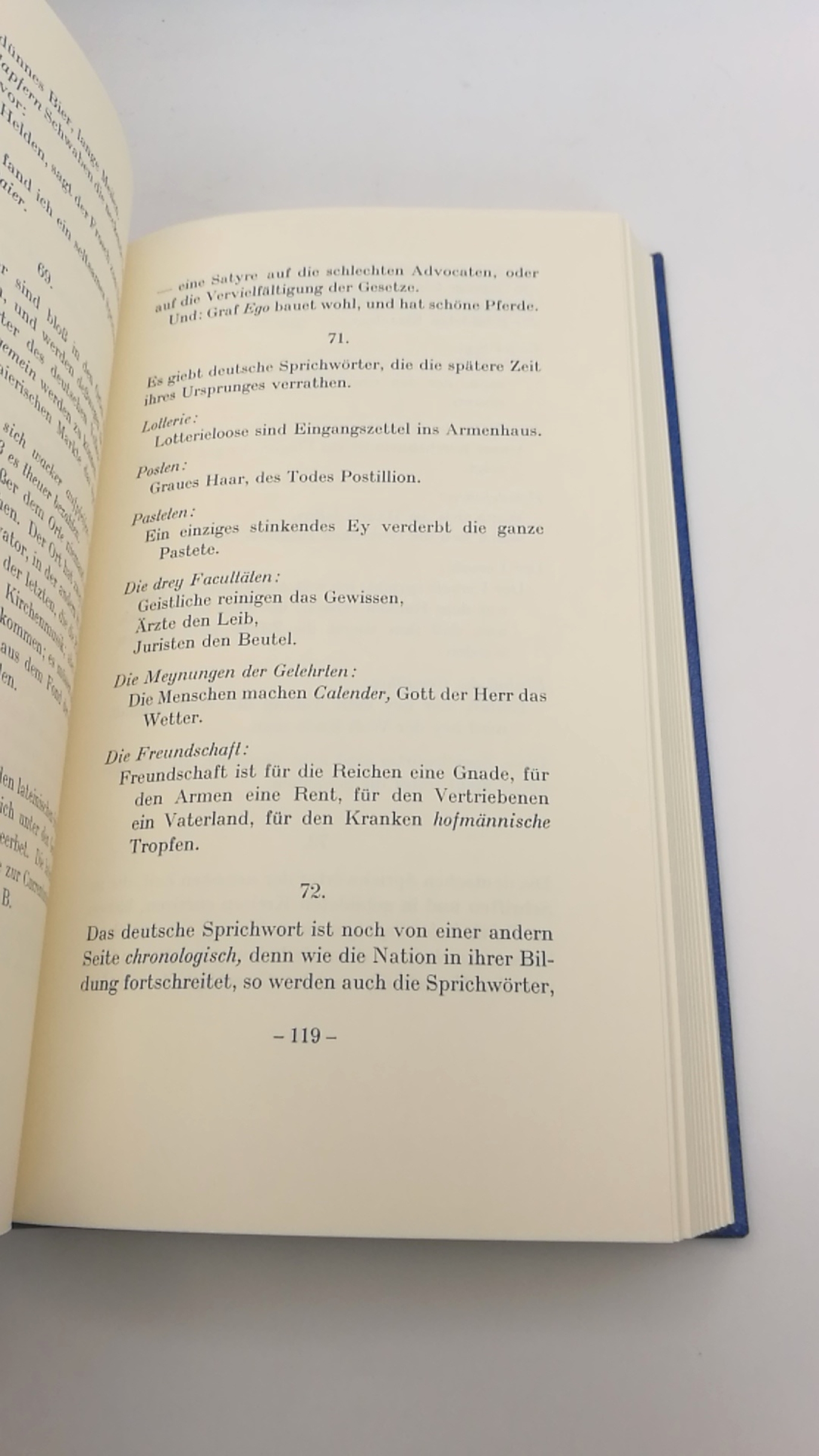 Sailer, Johann Michael: Die Weisheit auf der Gasse oder Sinn und Geist deutscher Sprichwörter. 