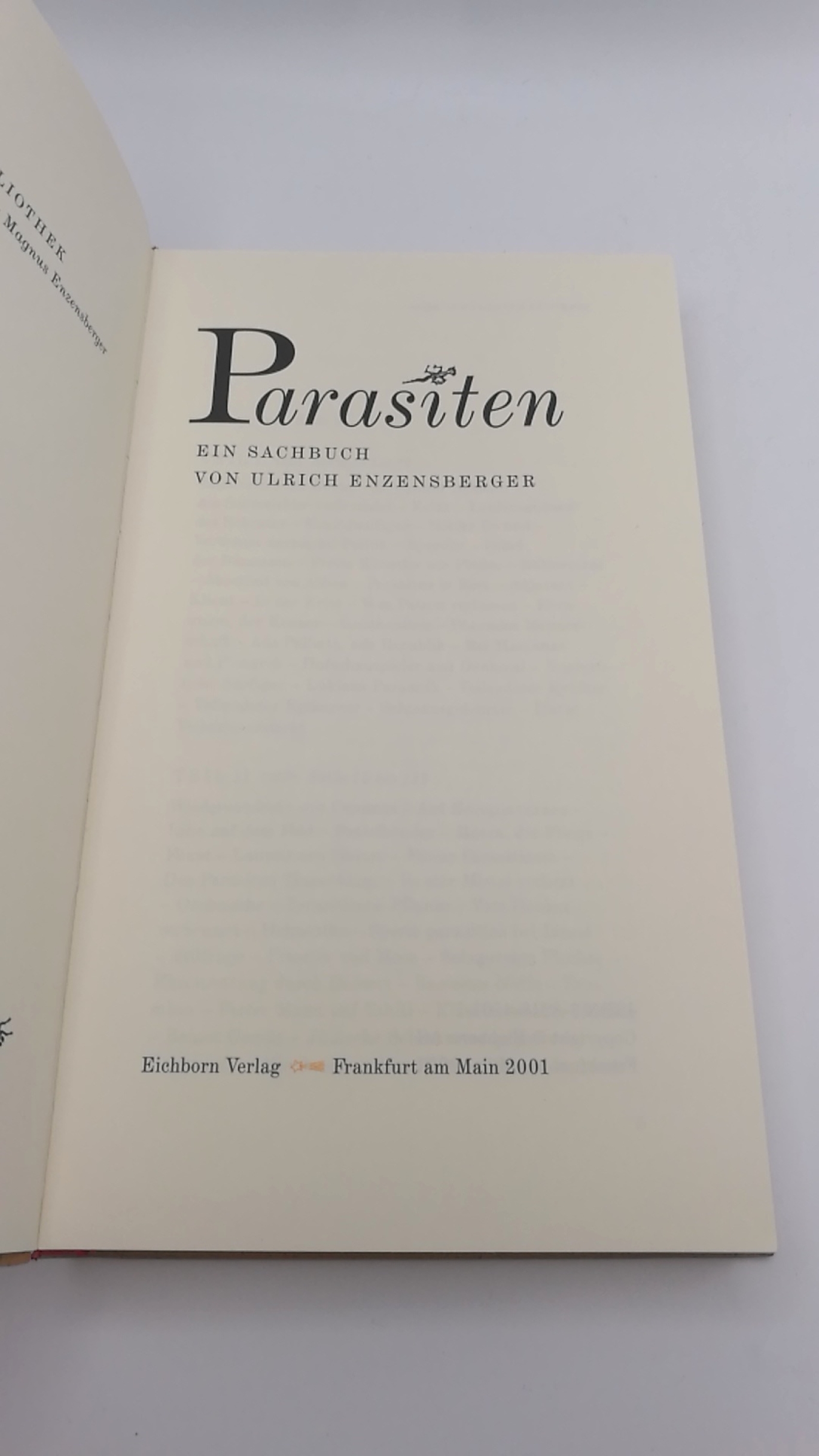 Enzensberger, Ulrich: Parasiten Ein Sachbuch