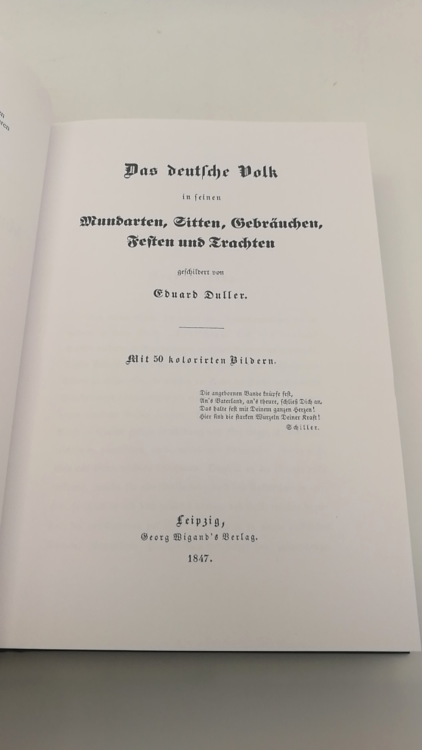 Duller, Eduard: Das deutsche Volk in seinen Mundarten, Sitten, Gebräuchen, Festen und Trachten 