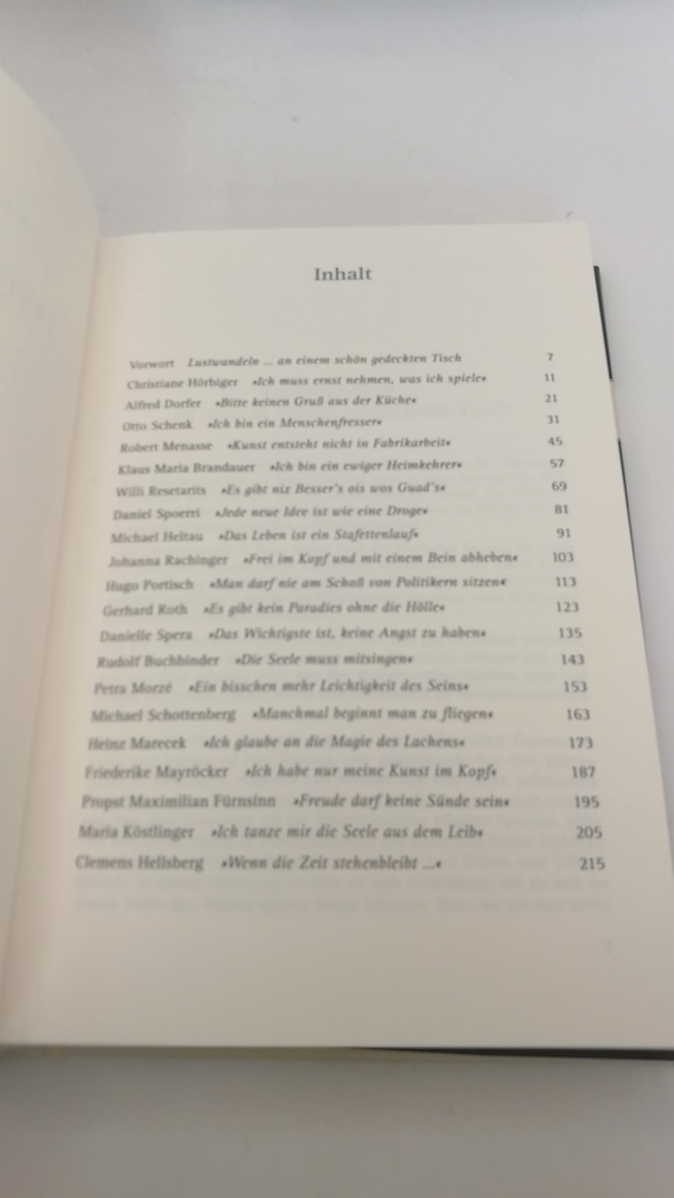 Horowitz, Michael: Tischgespräche Über Essen, Trinken und die anderen schönen Dinge des Lebens