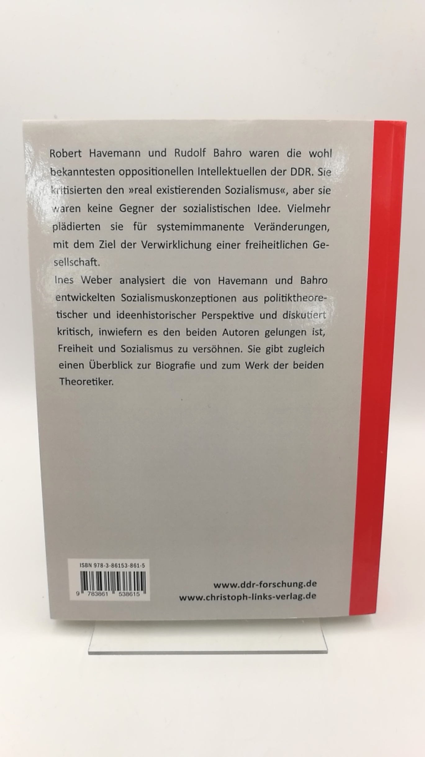 Weber, Ines: Sozialismus in der DDR Alternative Gesellschaftskonzepte von Robert Havemann und Rudolf Bahro