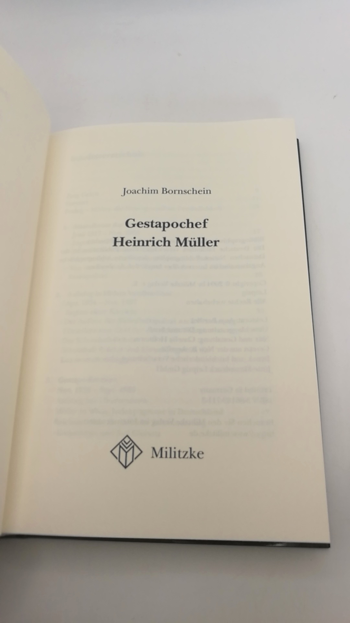 Bornschein, Joachim (Verfasser): Gestapochef Heinrich Müller / Joachim Bornschein 