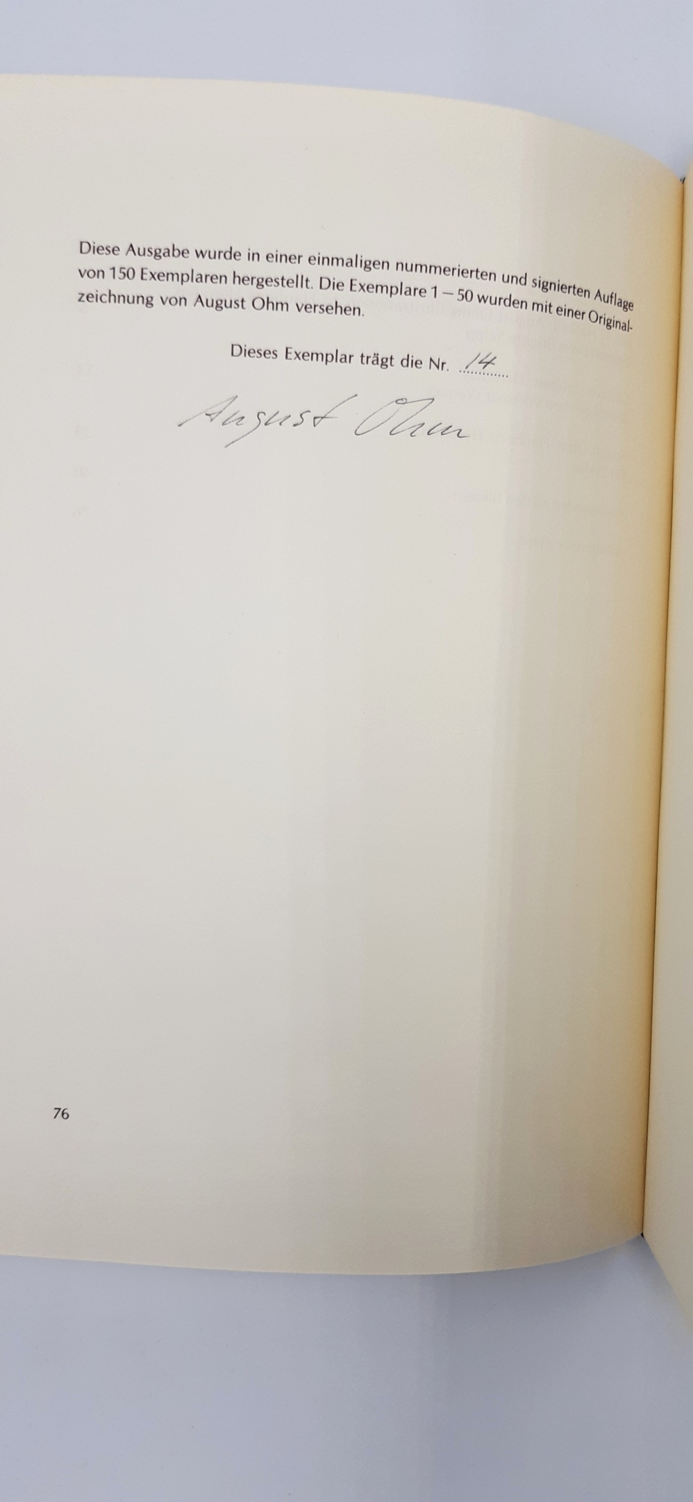 Ohm, August (ill.), Flaubert, Gustave: Flaubert's Hérodias / August Ohm. Übertragen von Volkmar Wenzel. Mit einem Vorwort von Eric T. Haskell Handnumeriertes Exemplar: Nr 14 von 50. Vom Künstler signiert. Mit original Grafik von August Ohm.