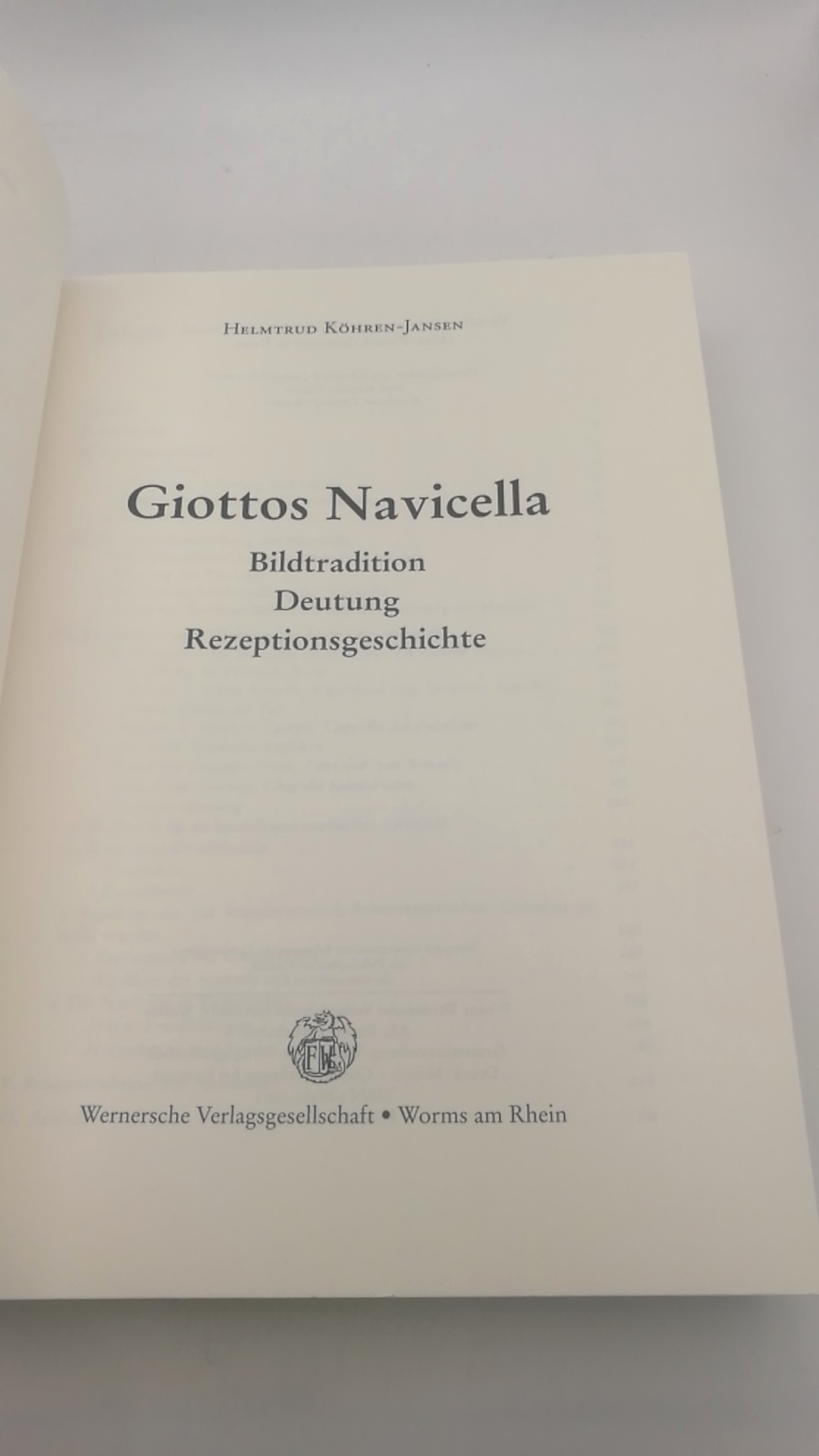 Köhren-Jansen, Helmtrud (Verfasser): Giottos Navicella Bildtradition, Deutung, Rezeptionsgeschichte / Helmtrud Köhren-Jansen