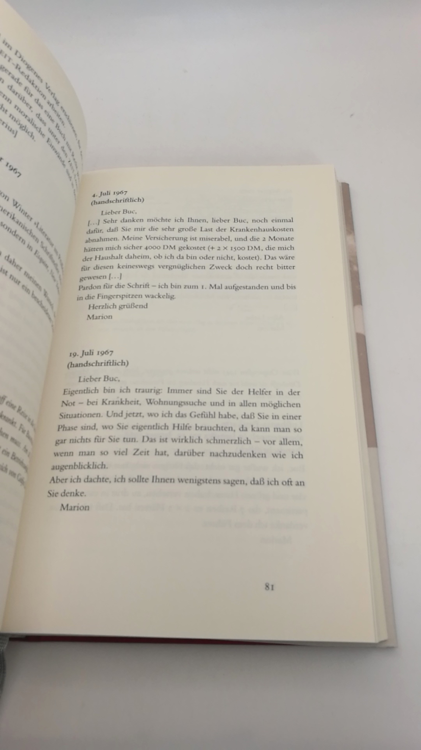 Bucerius, Gerd: Ein wenig betrübt, Ihre Marion Marion Gräfin Dönhoff und Gerd Bucerius, ein Briefwechsel aus fünf Jahrzehnten