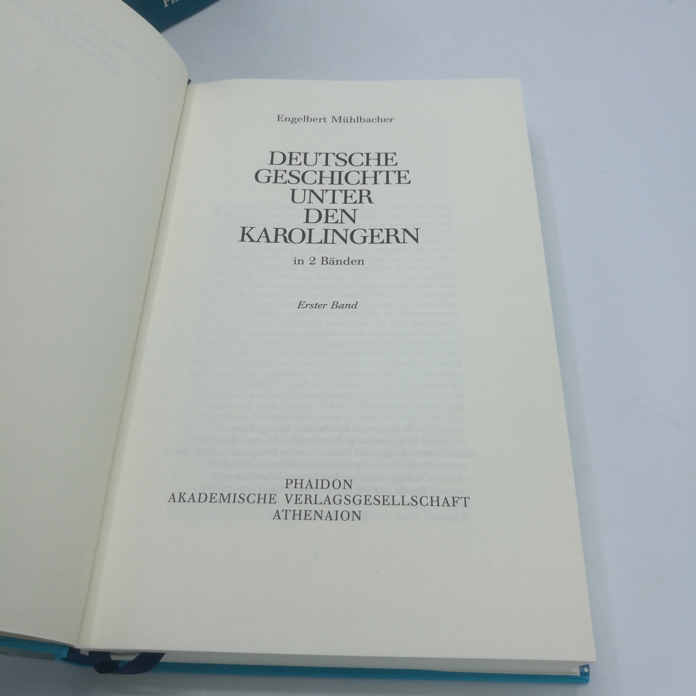 Mühlbacher, Engelbert: Deutsche Geschichte unter den Karolingern In 2 Bänden. (=vollst.)