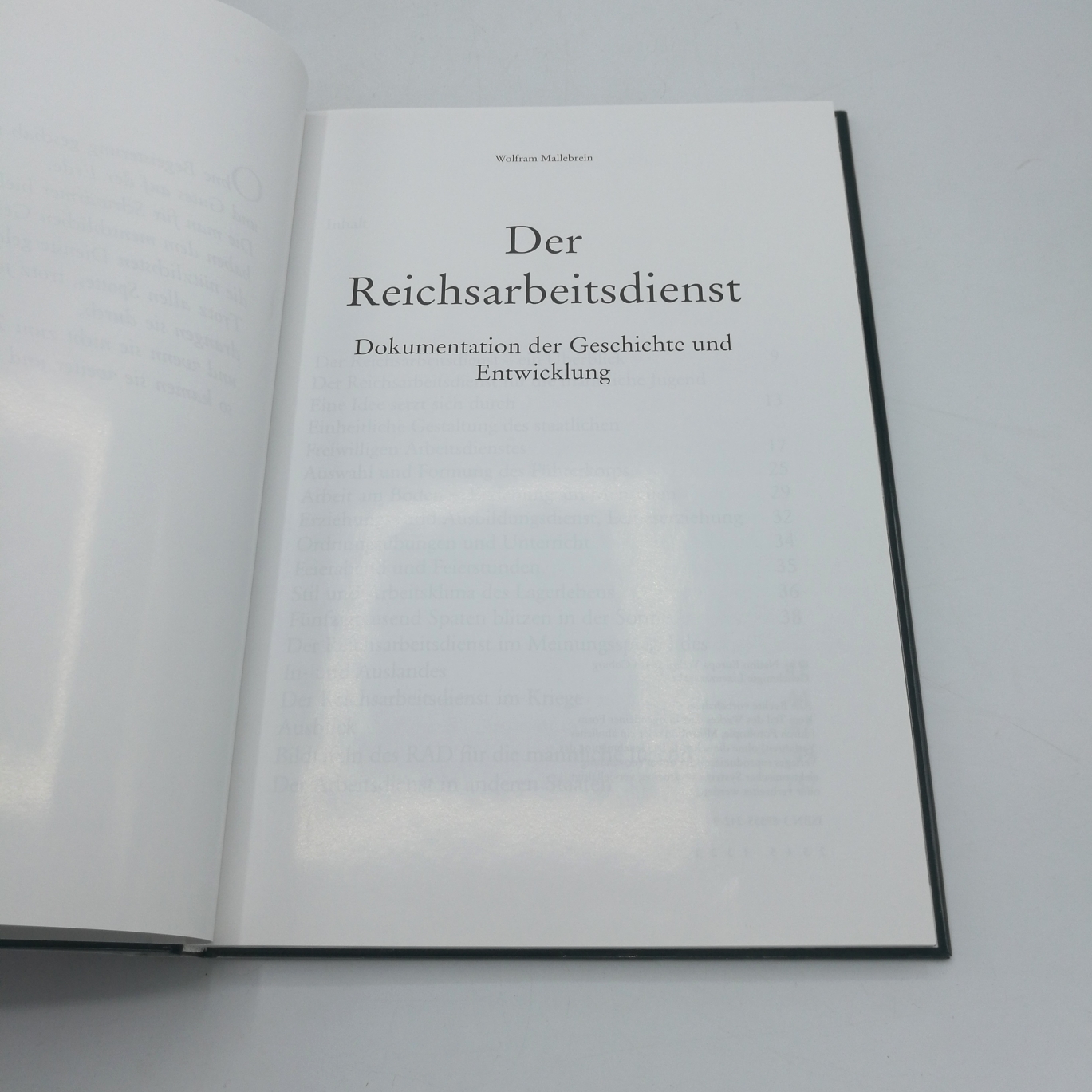 Mallebrein, Wolfram (Mitwirkender): Der Reichsarbeitsdienst Dokumentation der Geschichte und Entwicklung / Wolfram Mallebrein