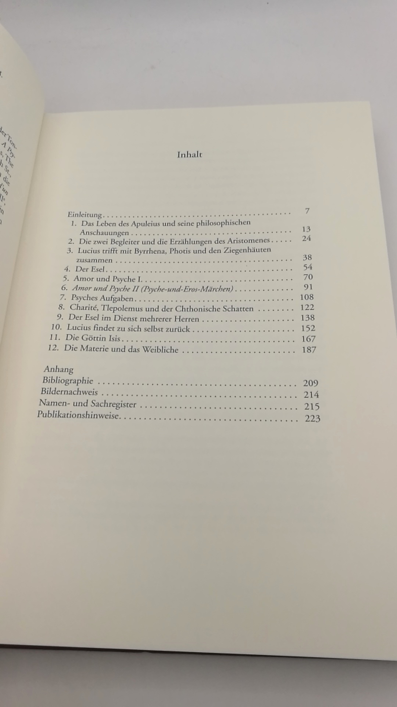 Franz, Marie-Louise von (Verfasser): Der goldene Esel Der Roman des Apuleius in tiefenpsychologischer Sicht / Marie-Louise von Franz