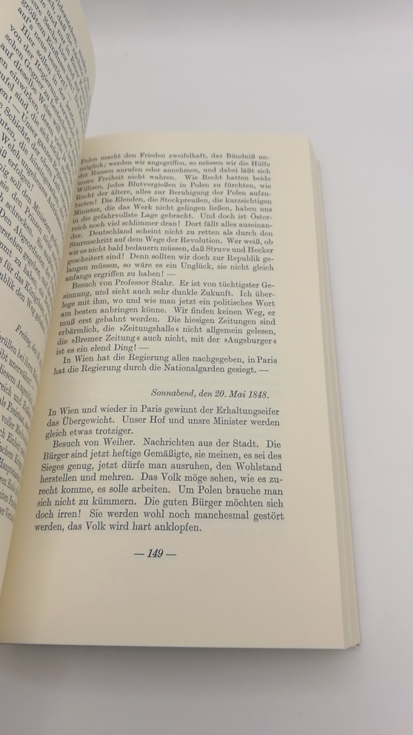 Karl August Varnhagen von Ense: Journal einer Revolution. Tagesblätter 1848/49. Mit der Beigabe: Faksimile von 1848 Die Andere Bibliothek. Herausgegeben von Hans Magnus Enzensberger. Limitierte Vorzugsausgabe. 999 Exemplare. Handschriftlich nummeriert: 23