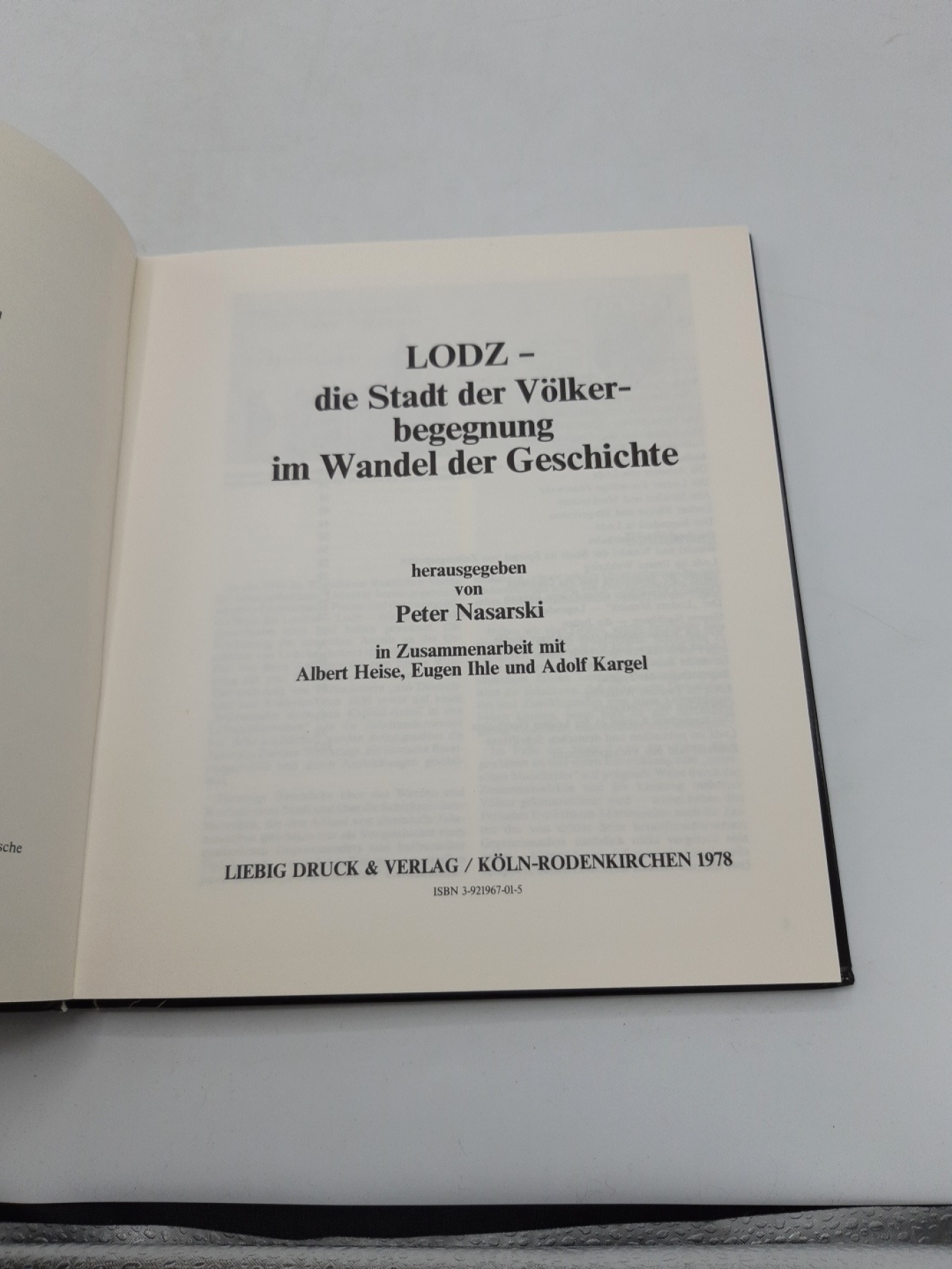 Nasarski, Peter (Herausgeber): Lodz, die Stadt der Völkerbegegnung im Wandel der Geschichte 