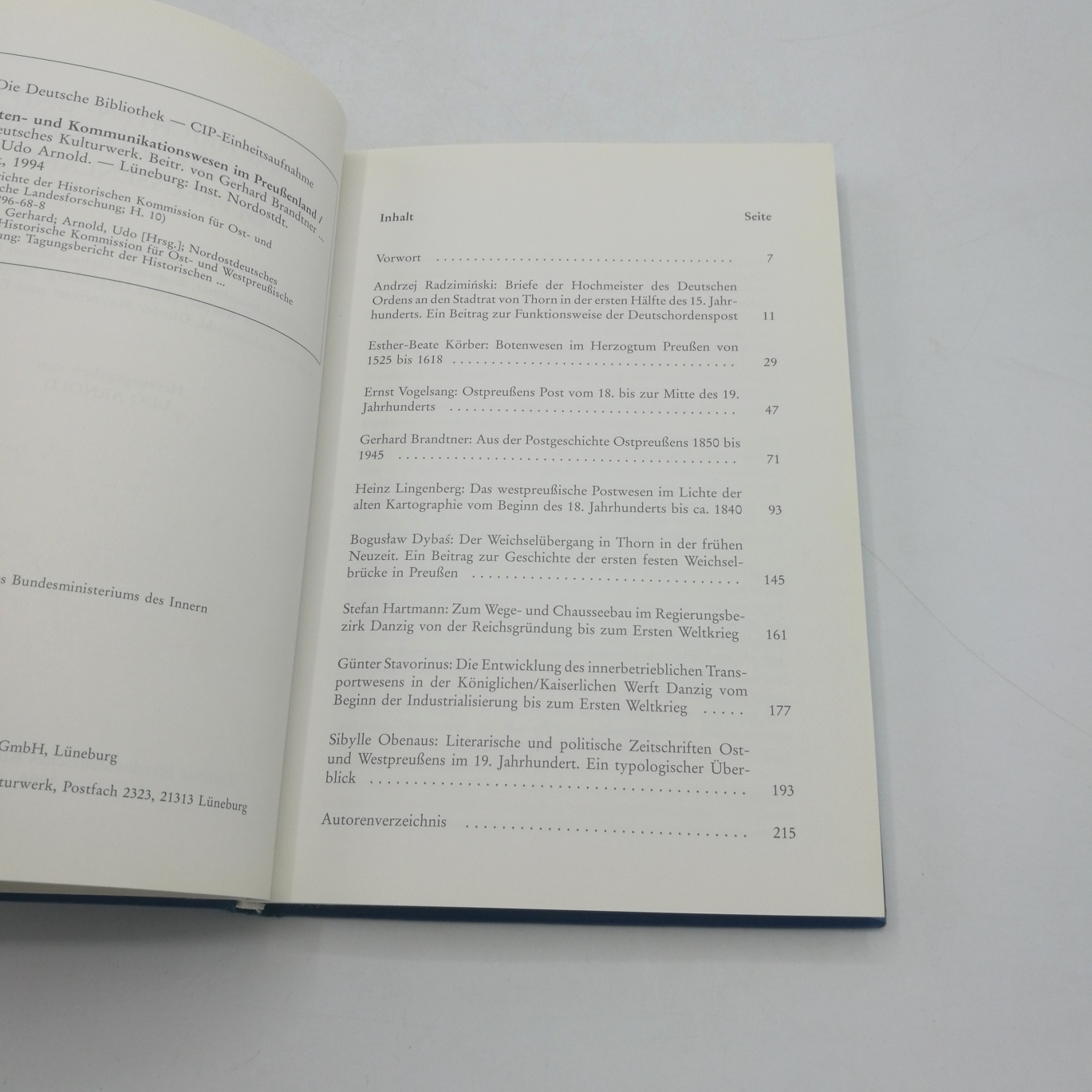 Brandtner, Gerhard: Nachrichten- und Kommunikationswesen im Preussenland / Nordostdeutsches Kulturwerk. Beitr. von Gerhard Brandtner ... Hrsg. von Udo Arnold 