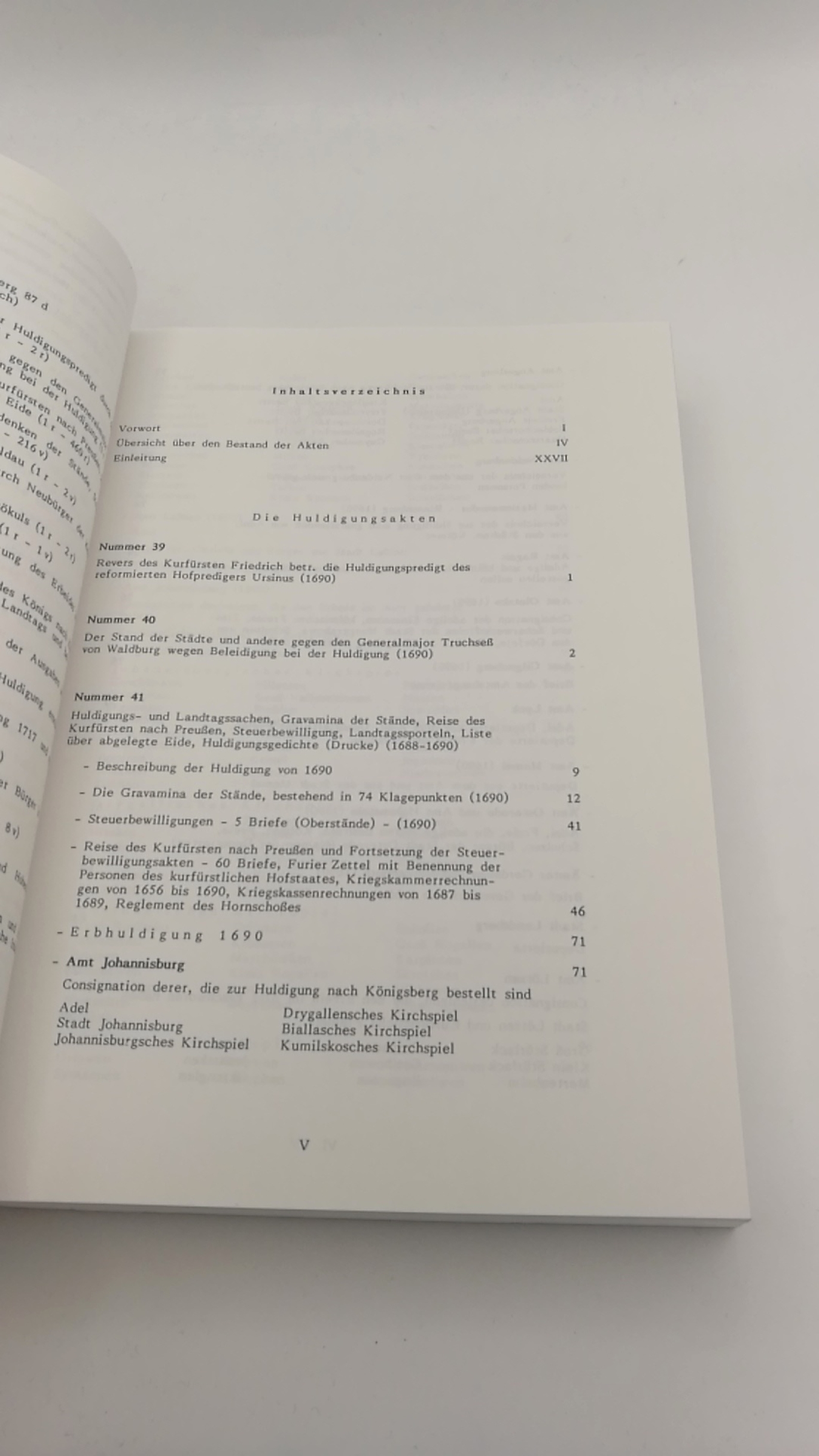 Diehlmann, Hans Heinz (Hrgs.): Erbhuldigungsakten des Herzogtums und Königreichs Preussen. 3. Teil , 1678 bis 1737 : Geheimes Staatsarchiv Preussischer Kulturbesitz, Etatsministerium  87 d Nr. 39 bis 55