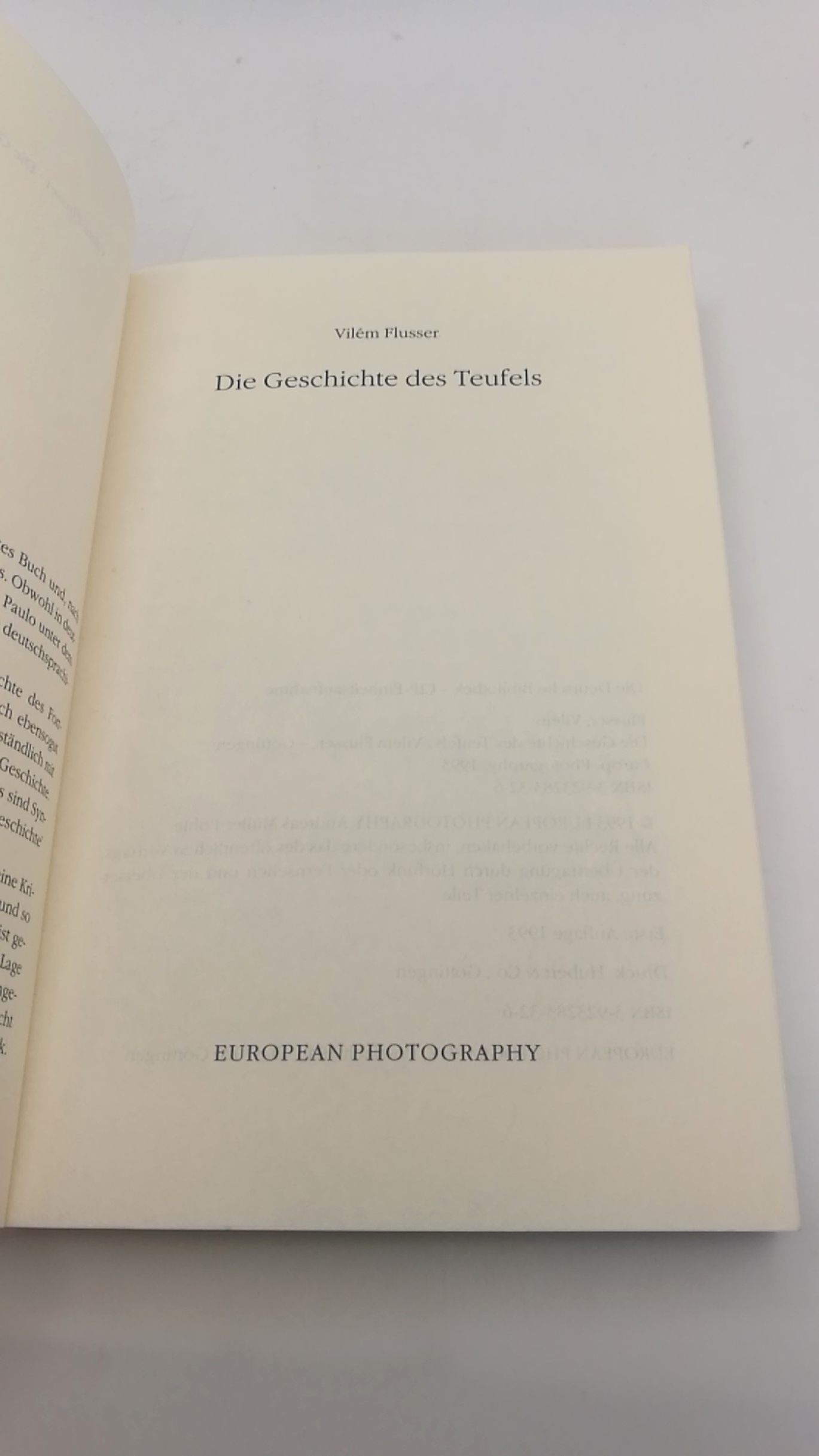 Flusser, VilÃ©m (Verfasser): Die Geschichte des Teufels / VilÃ©m Flusser 