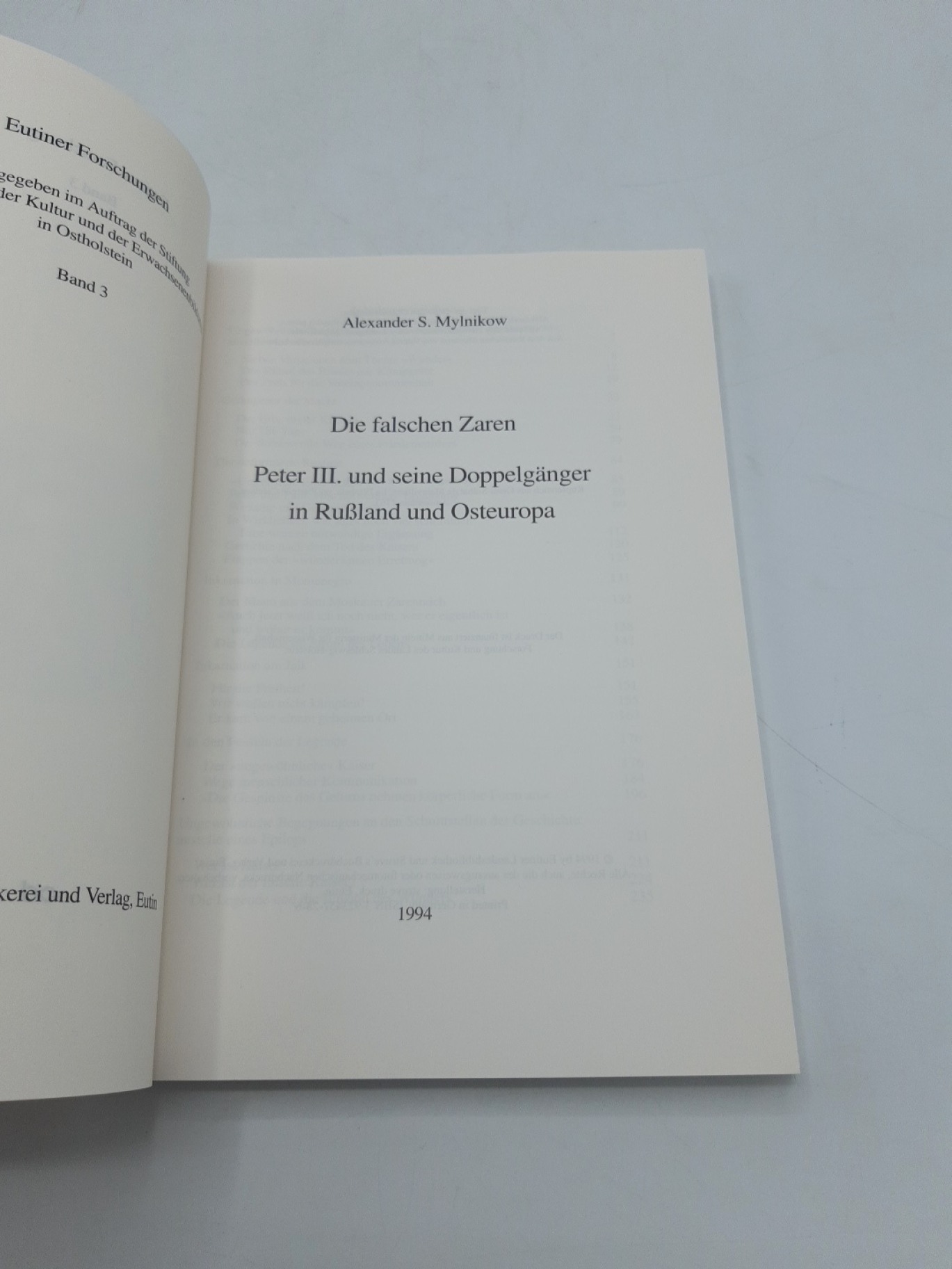 Mylnikow, Aleksandr S.: Die falschen Zaren Peter III. und seine Doppelgänger in Russland und Osteuropa