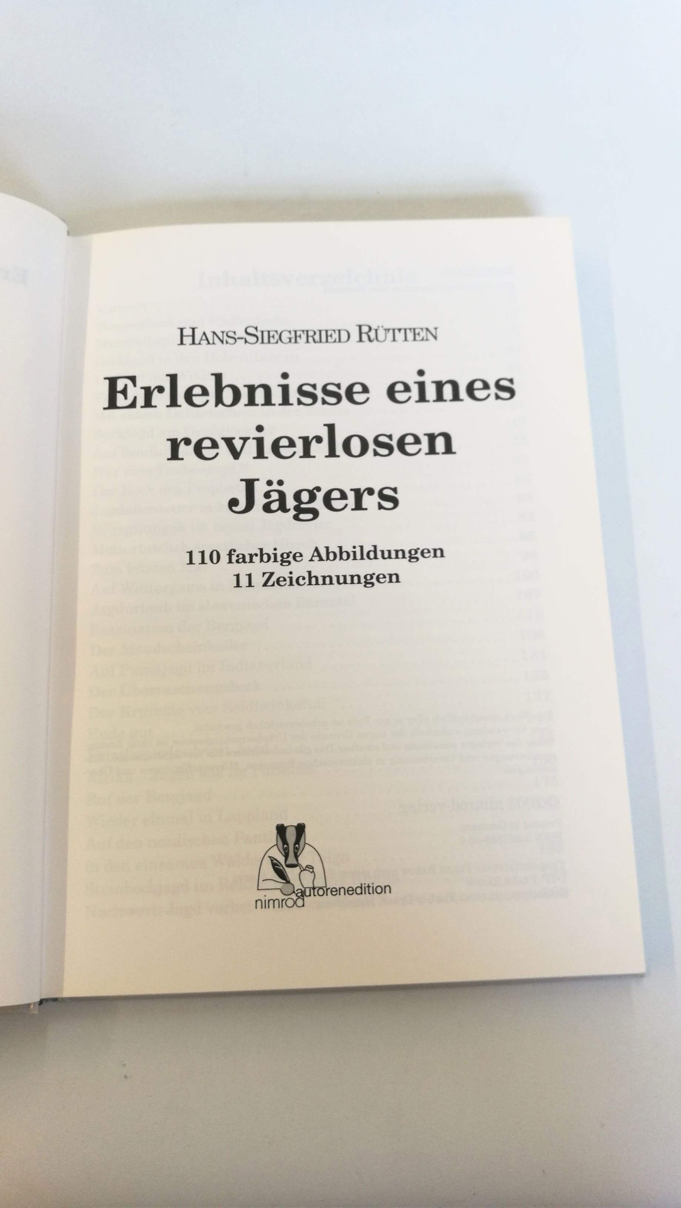 Rütten, Hans-Siegfried: Erlebnisse eines revierlosen Jägers 