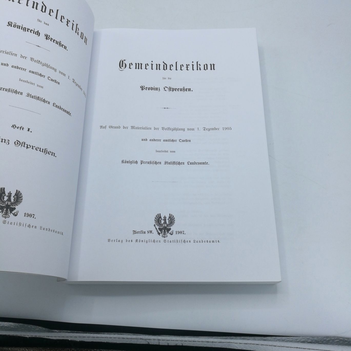 Verein für Familienforschung in Ost- und Westpreußen e.V.:, : Gemeindelexikon für das Königreich Preußen. 2 Hefte in 1 Band